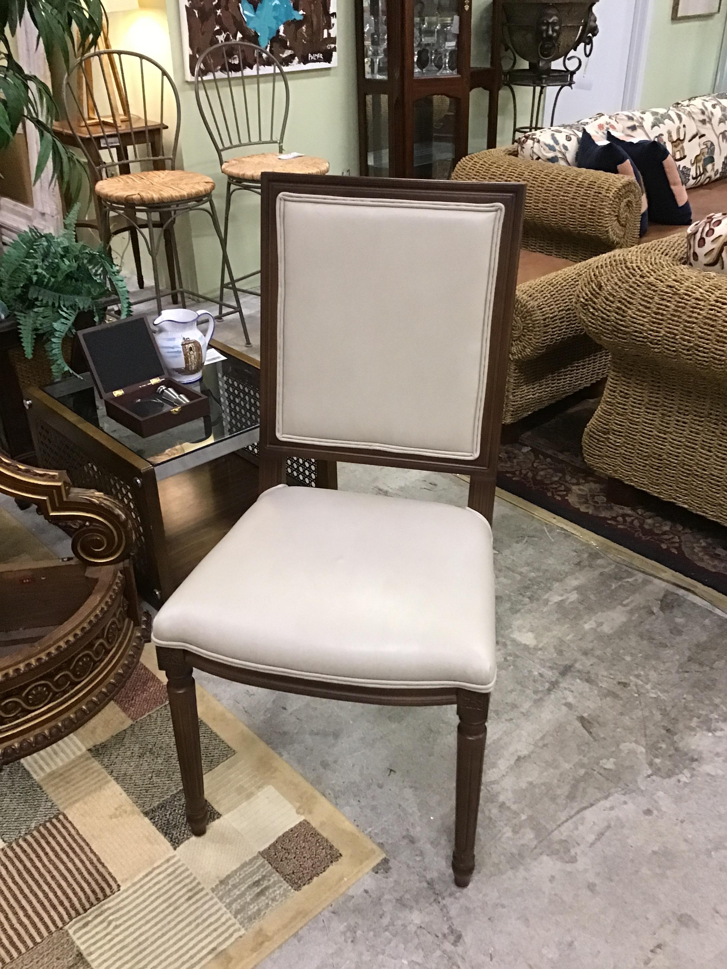 Oyster Faux Leather Chair