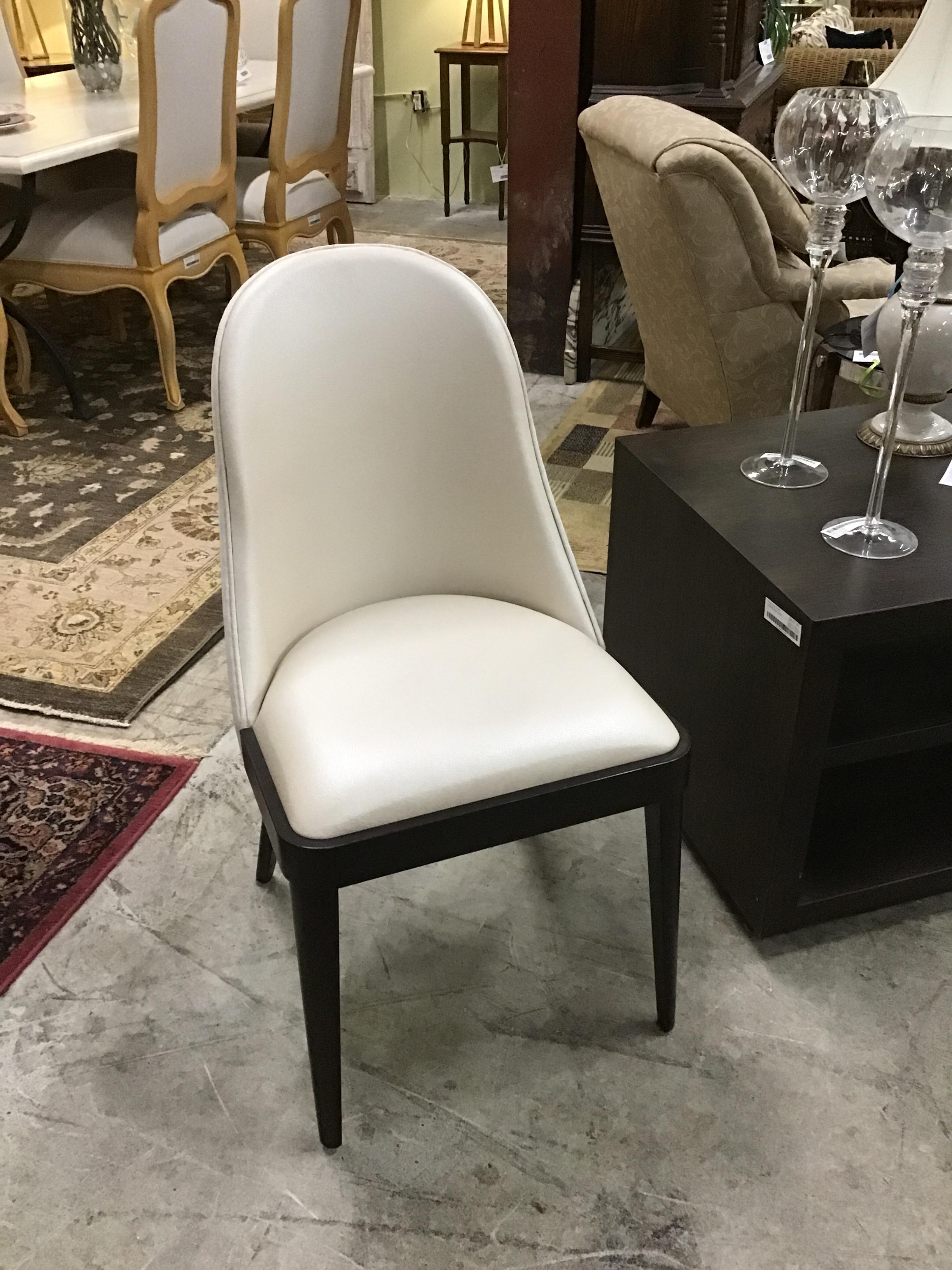 Ivory Pearl Faux Leather Chair