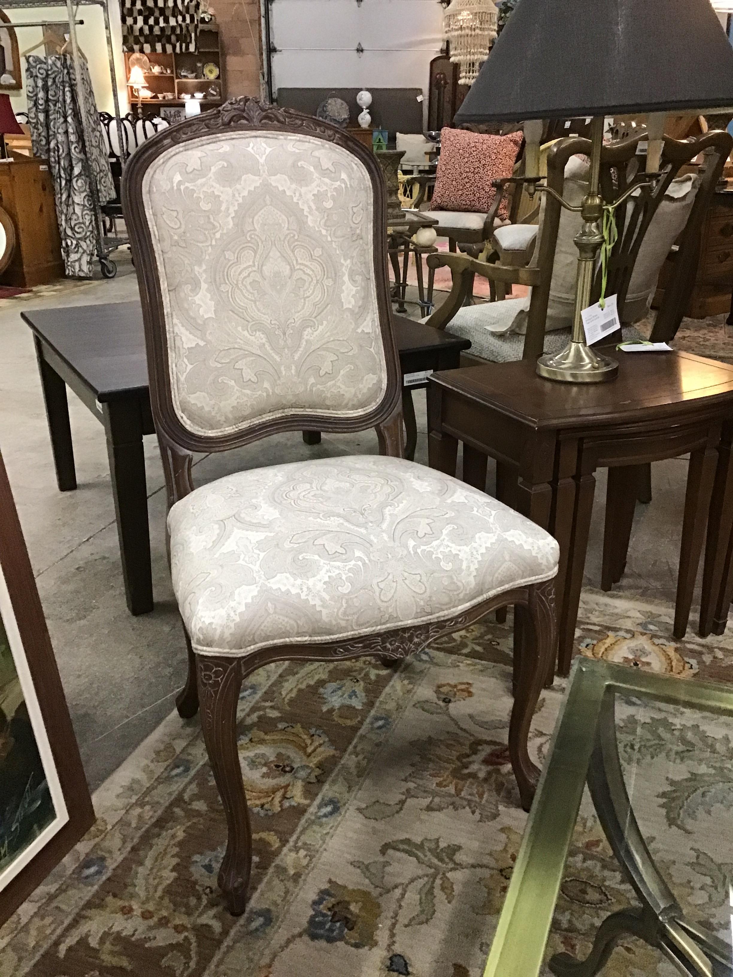 Ivory Damask Chair