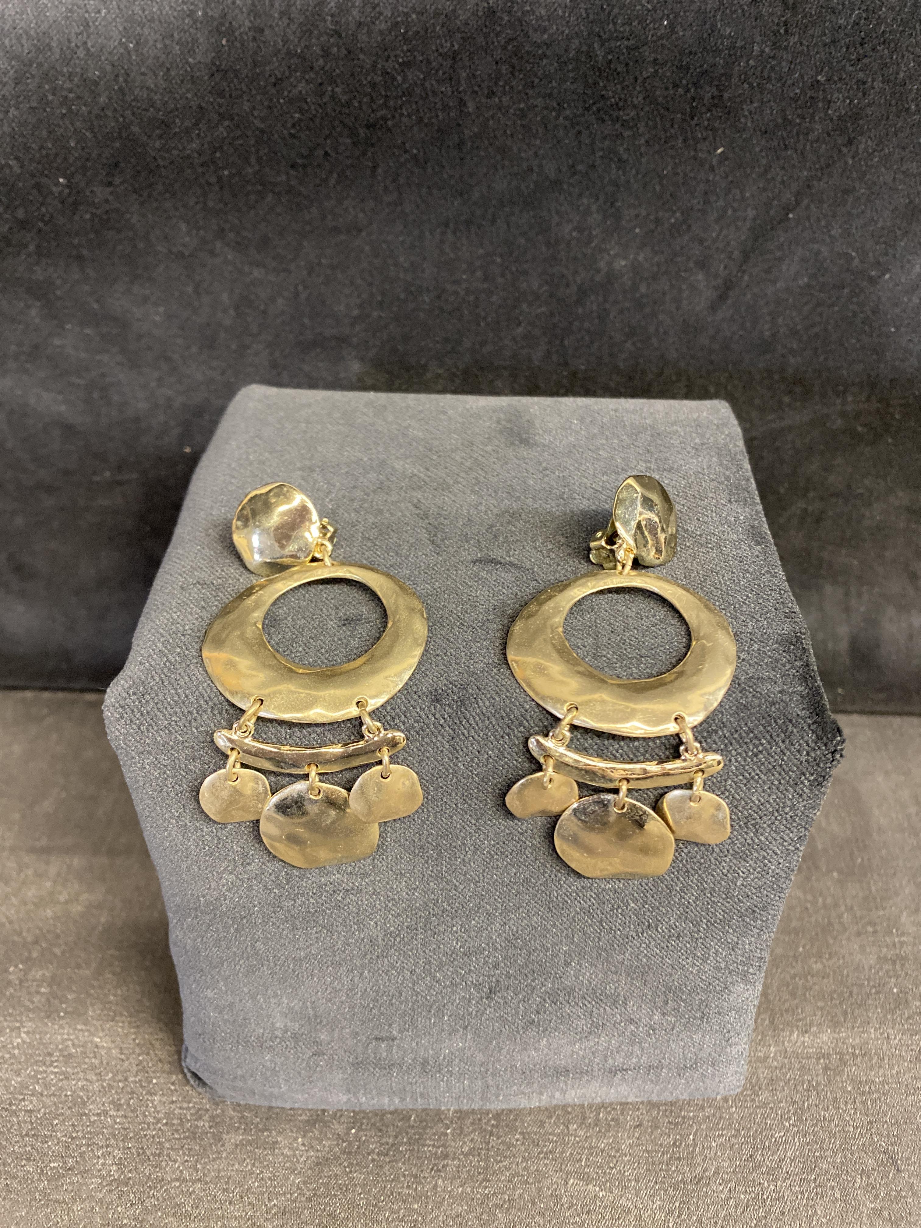 Chico’s Clip On Earrings – Gold Tone