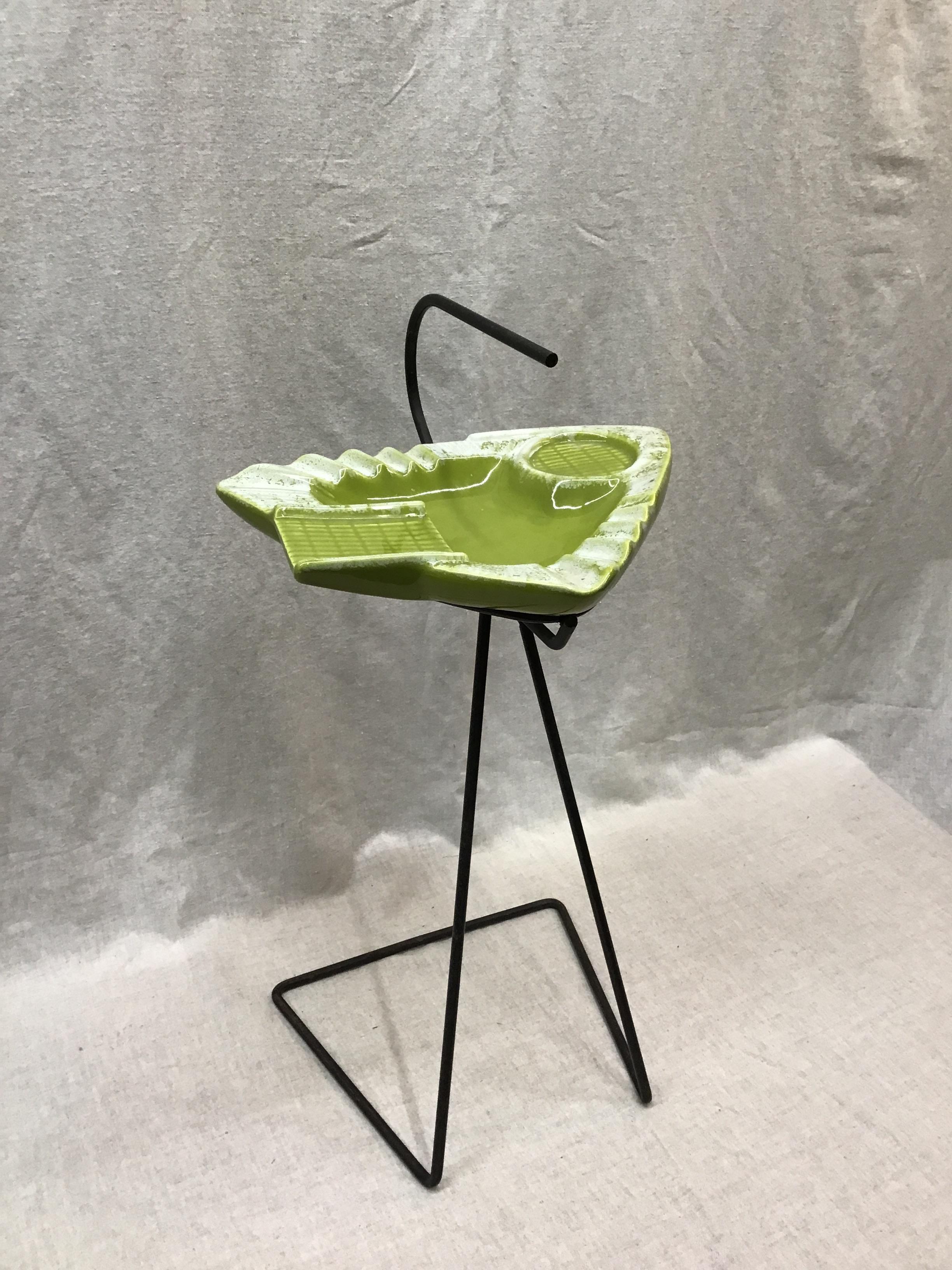 Vintage MCM Ashtray with Stand