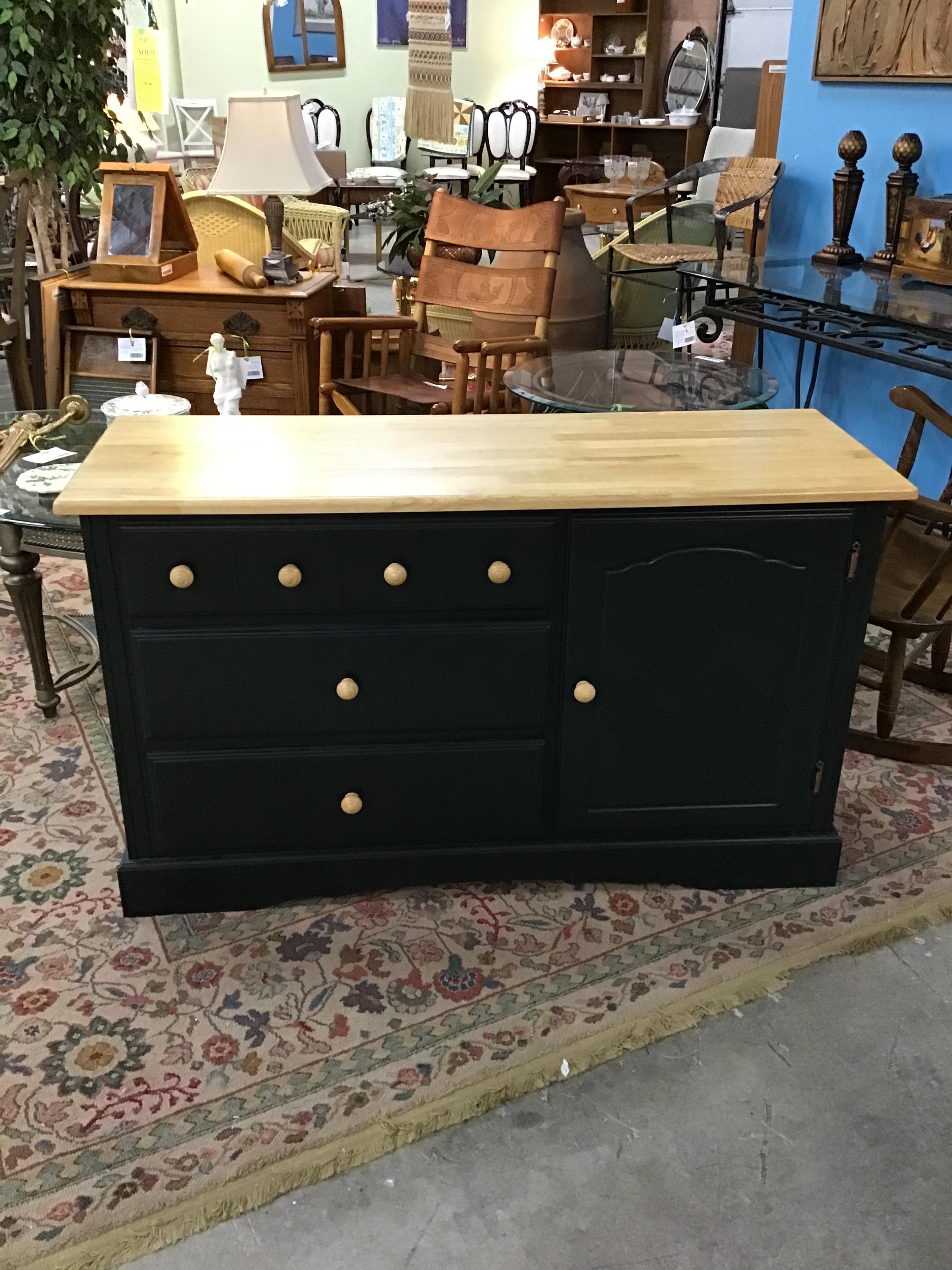 Dark Blue Buffet Server