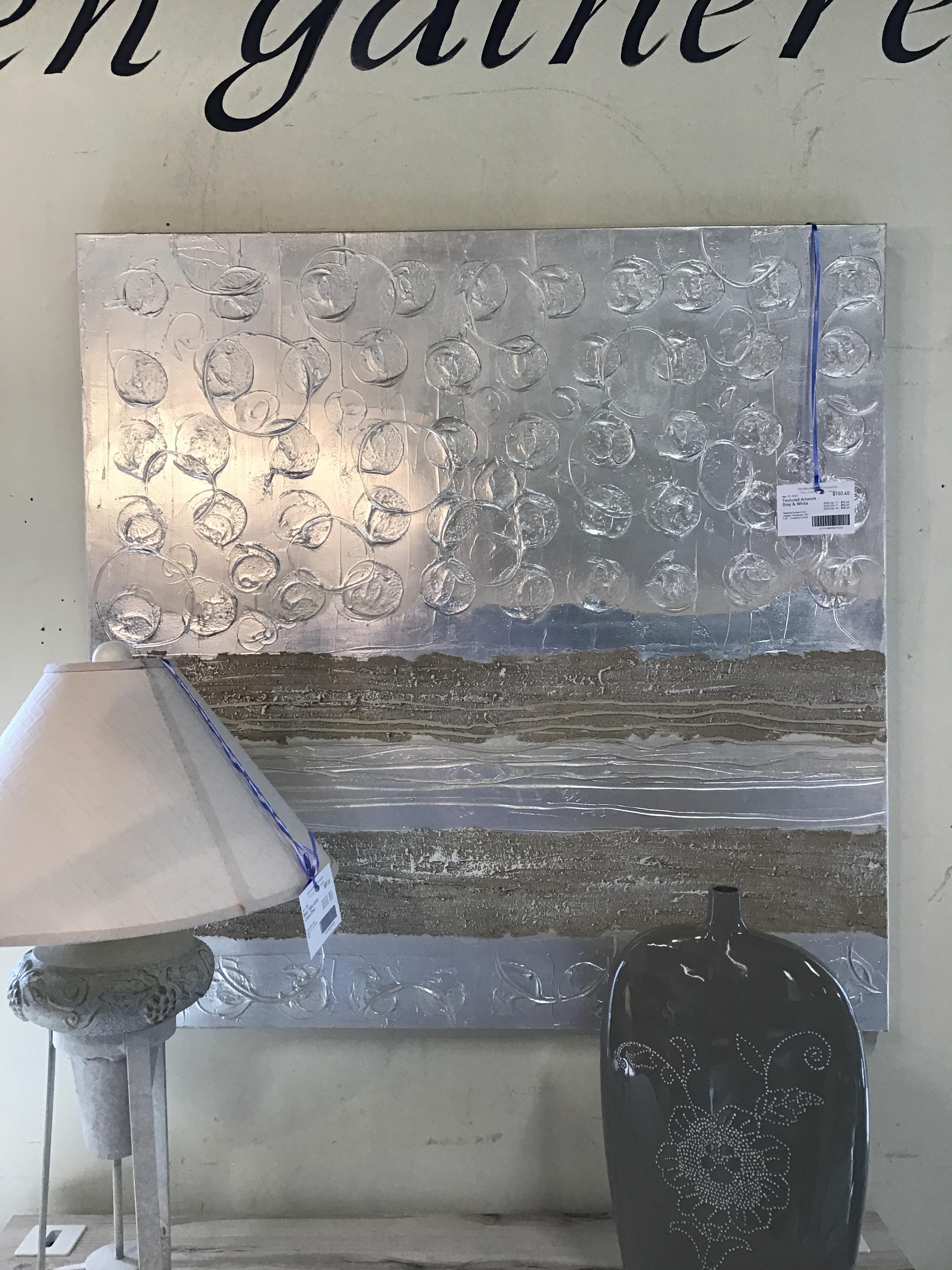 Textured Artwork – Grey & White