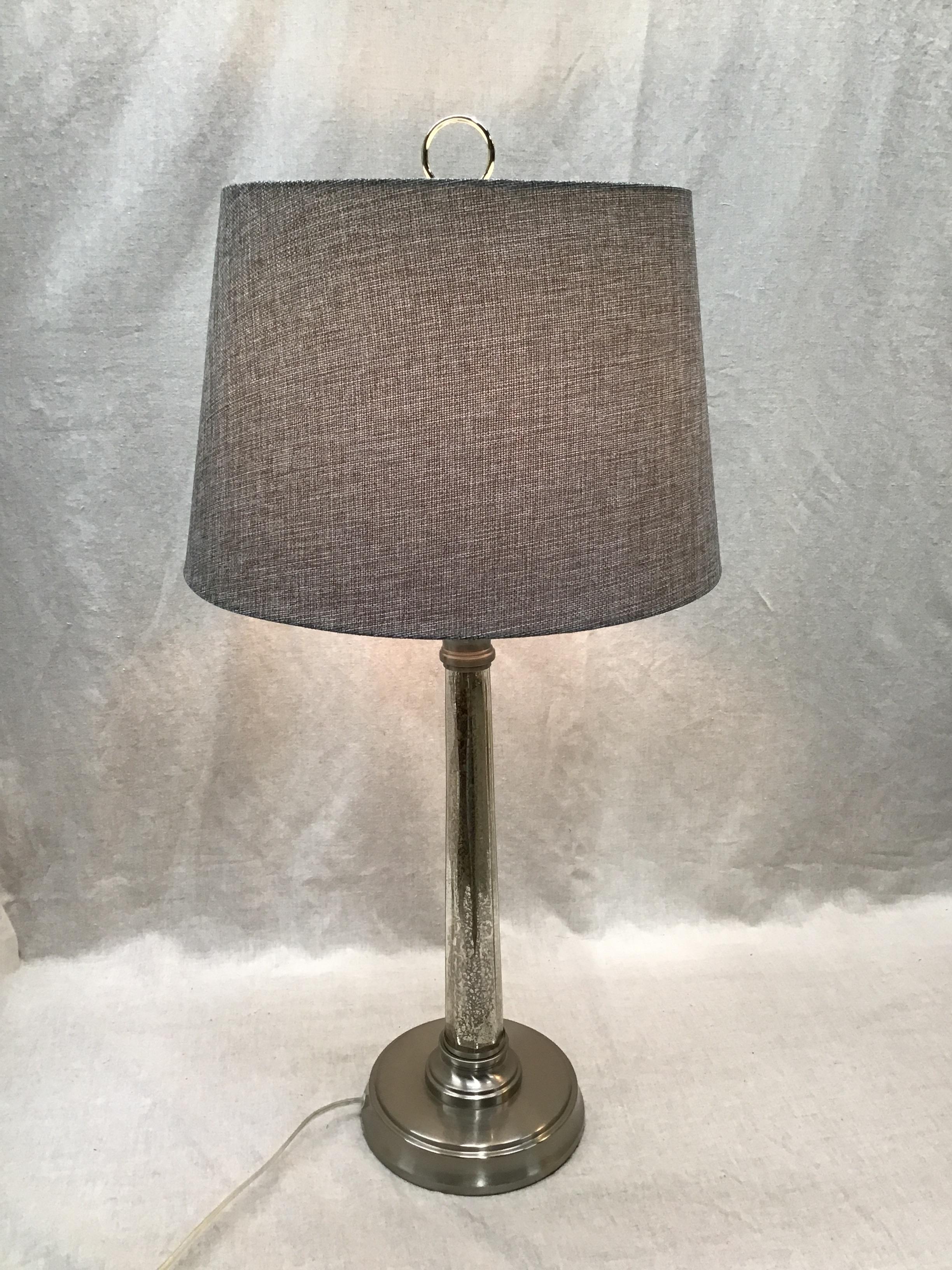 Mercury Glass Column Lamp