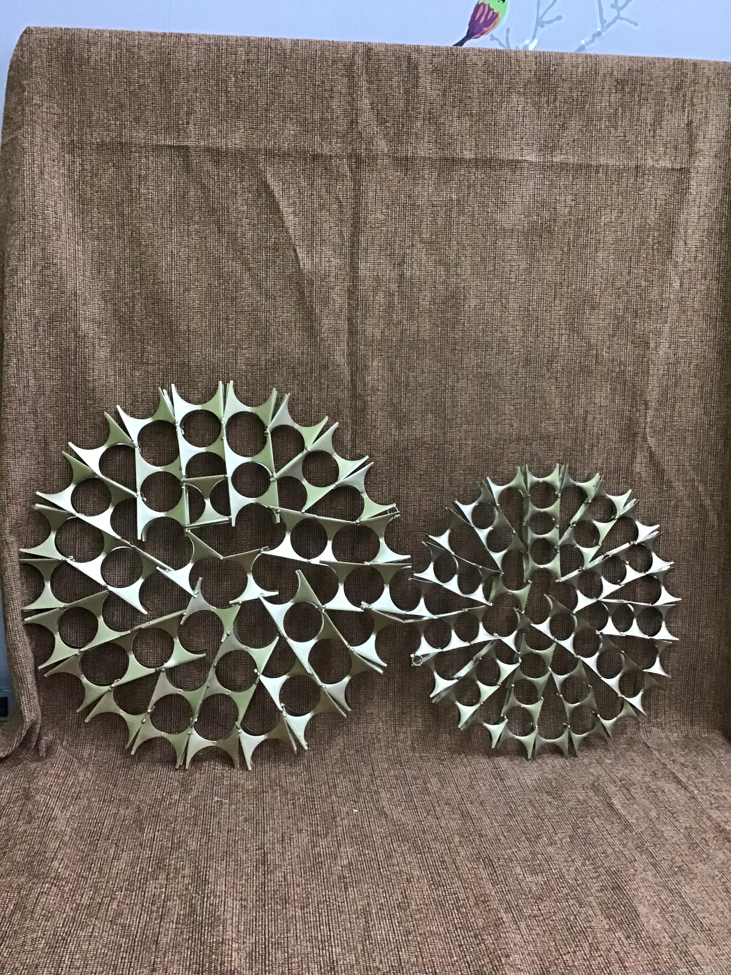 Pr of Gold Decorative Wall Hangings