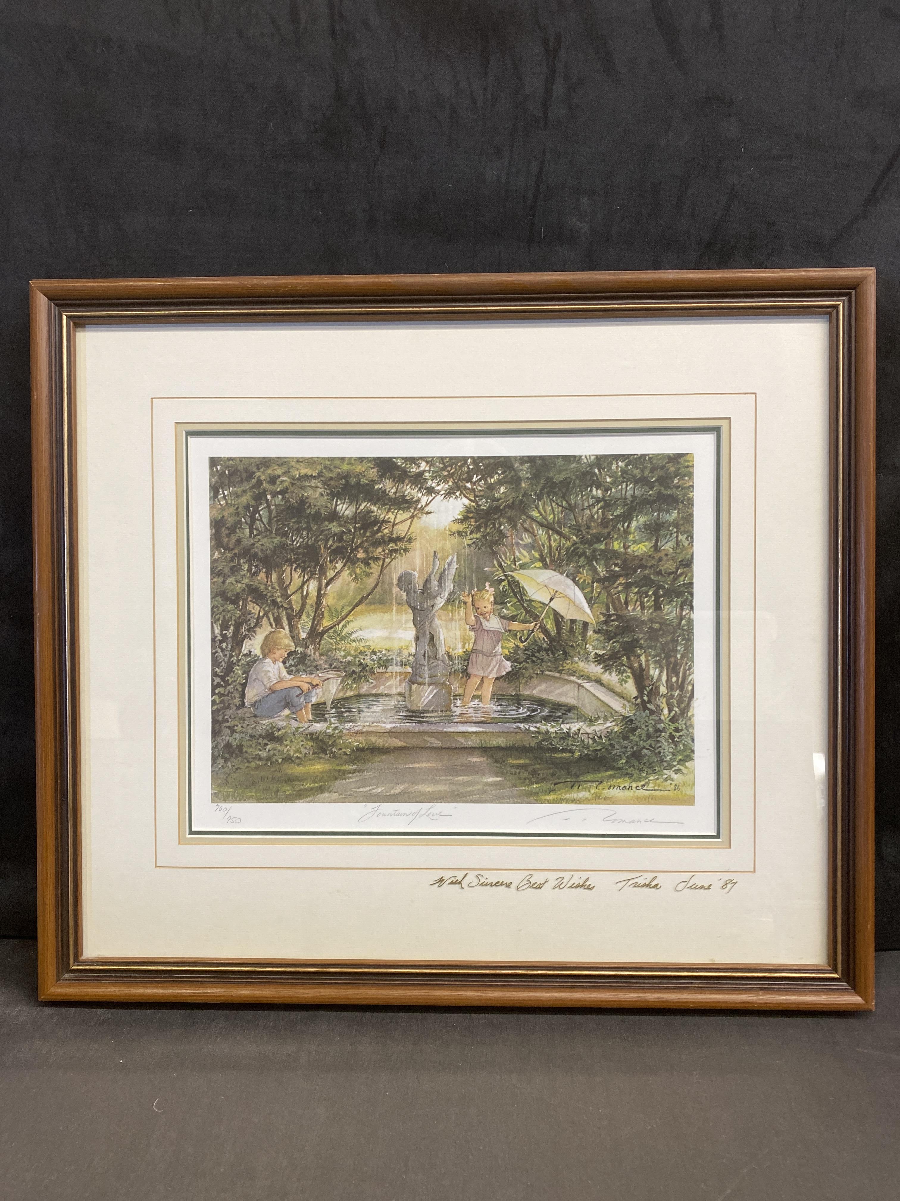 T. Romance Framed Print – Fountain Of Love