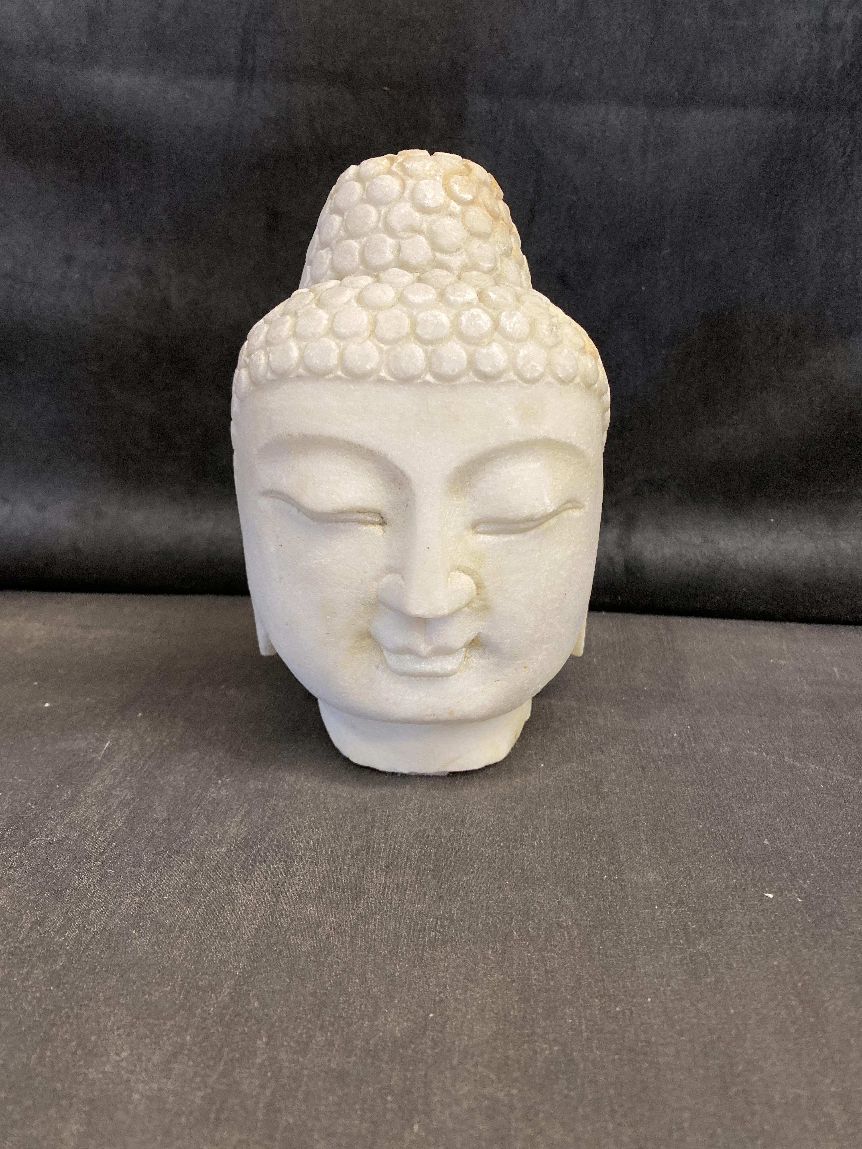 Stone Buddha Head Statue