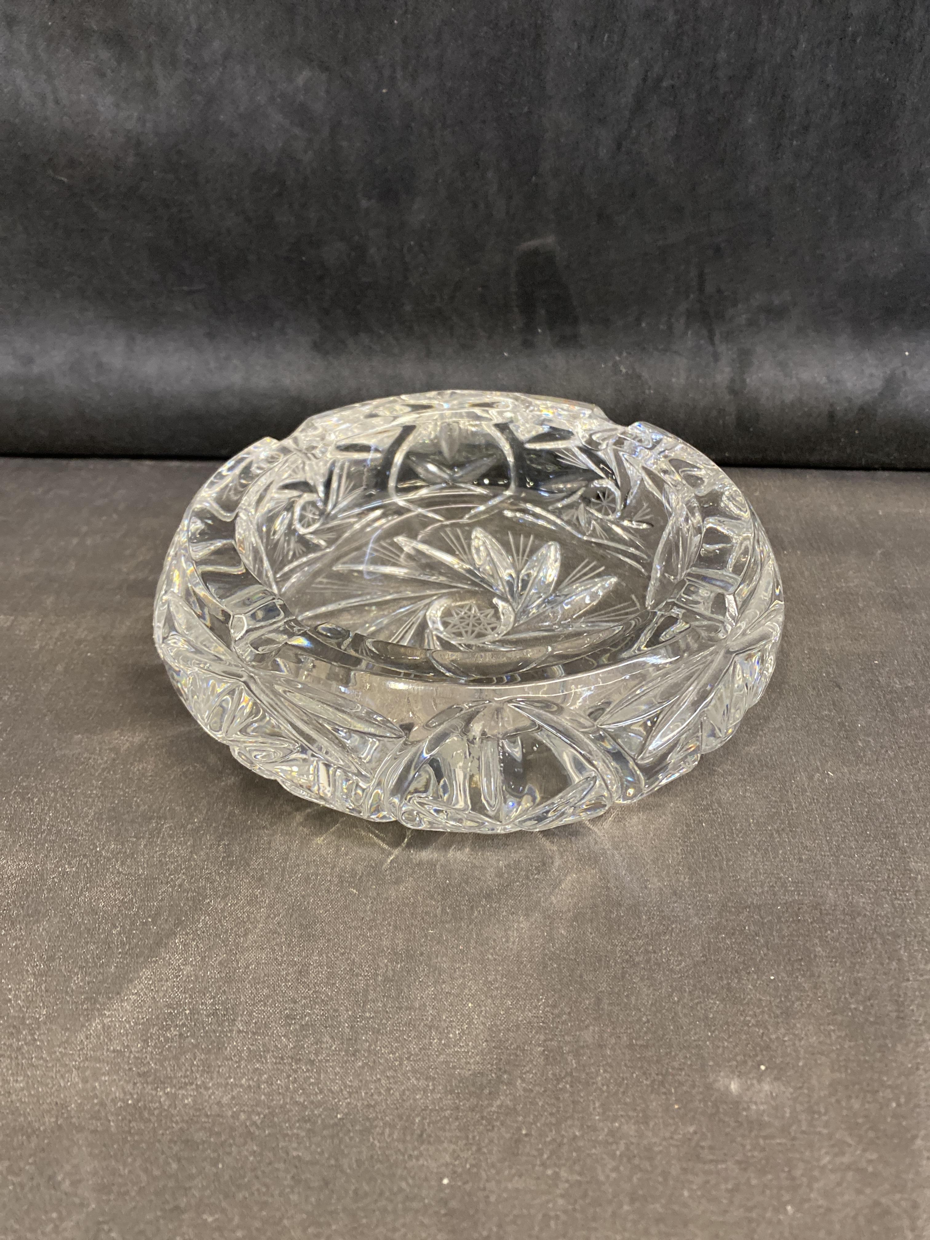 Pinwheel Crystal Ashtray