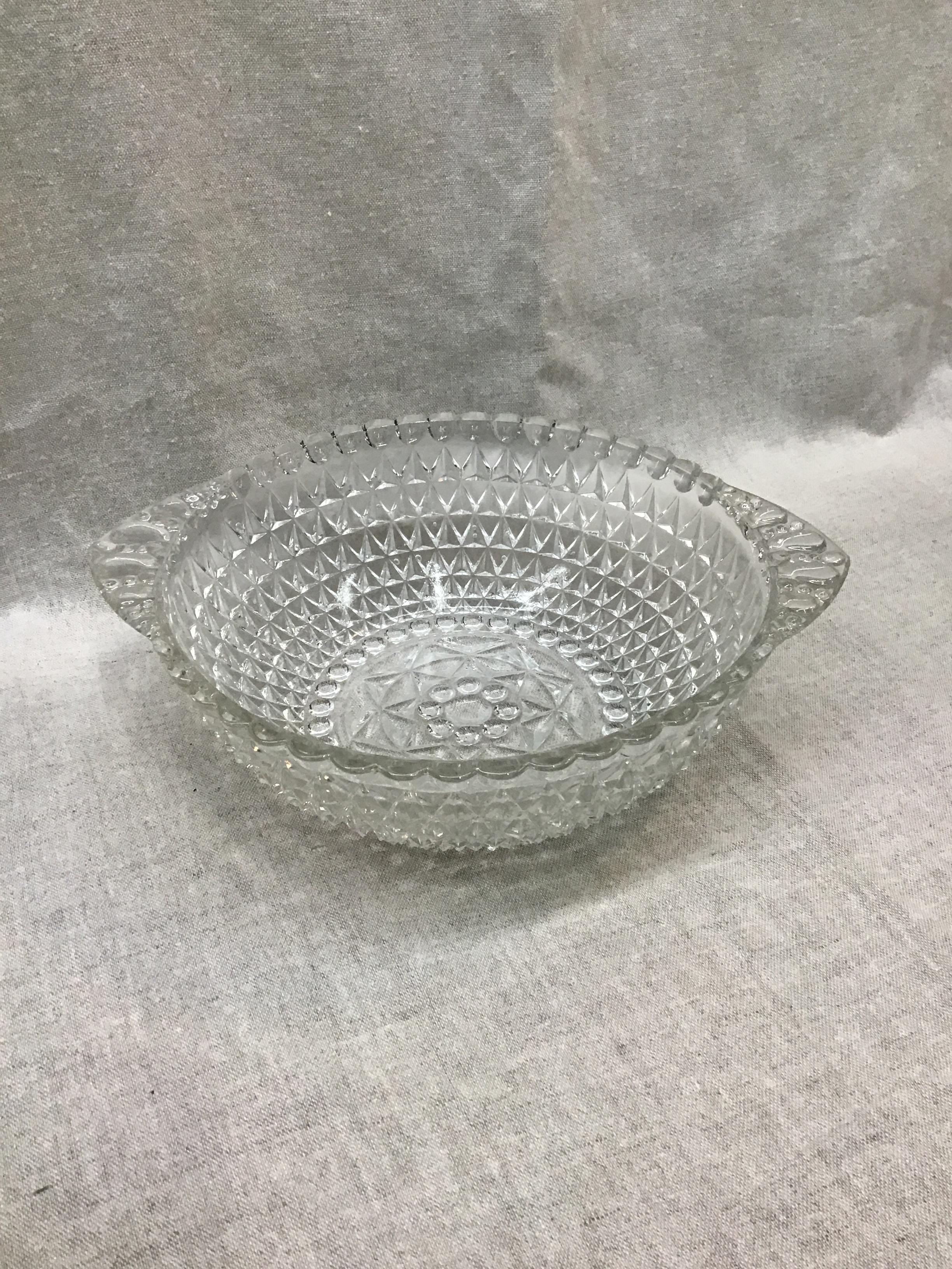 Vintage Cut Glass 8-1/2″ Bowl