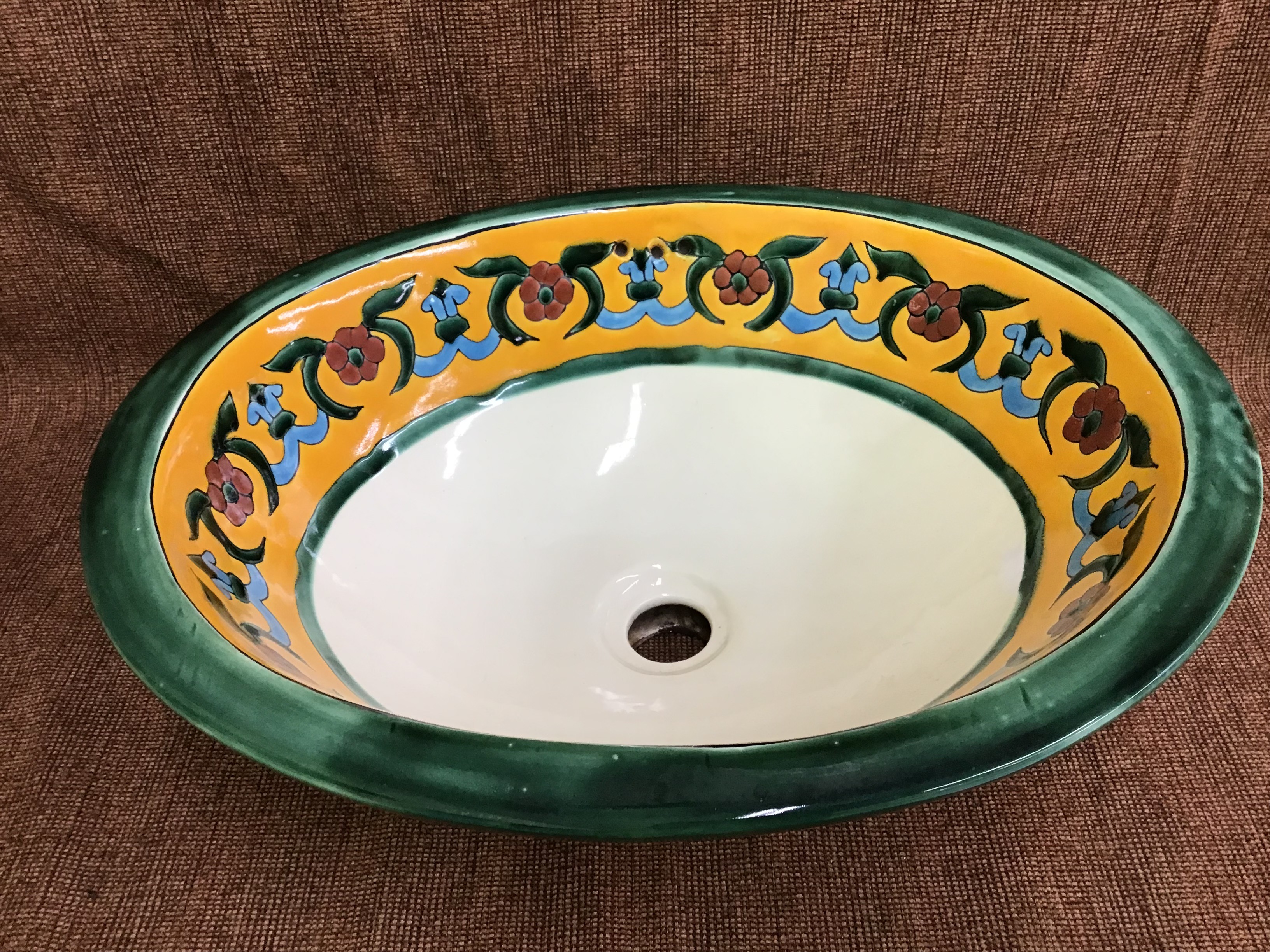 Hand Painted Mexican Ceramic Sink