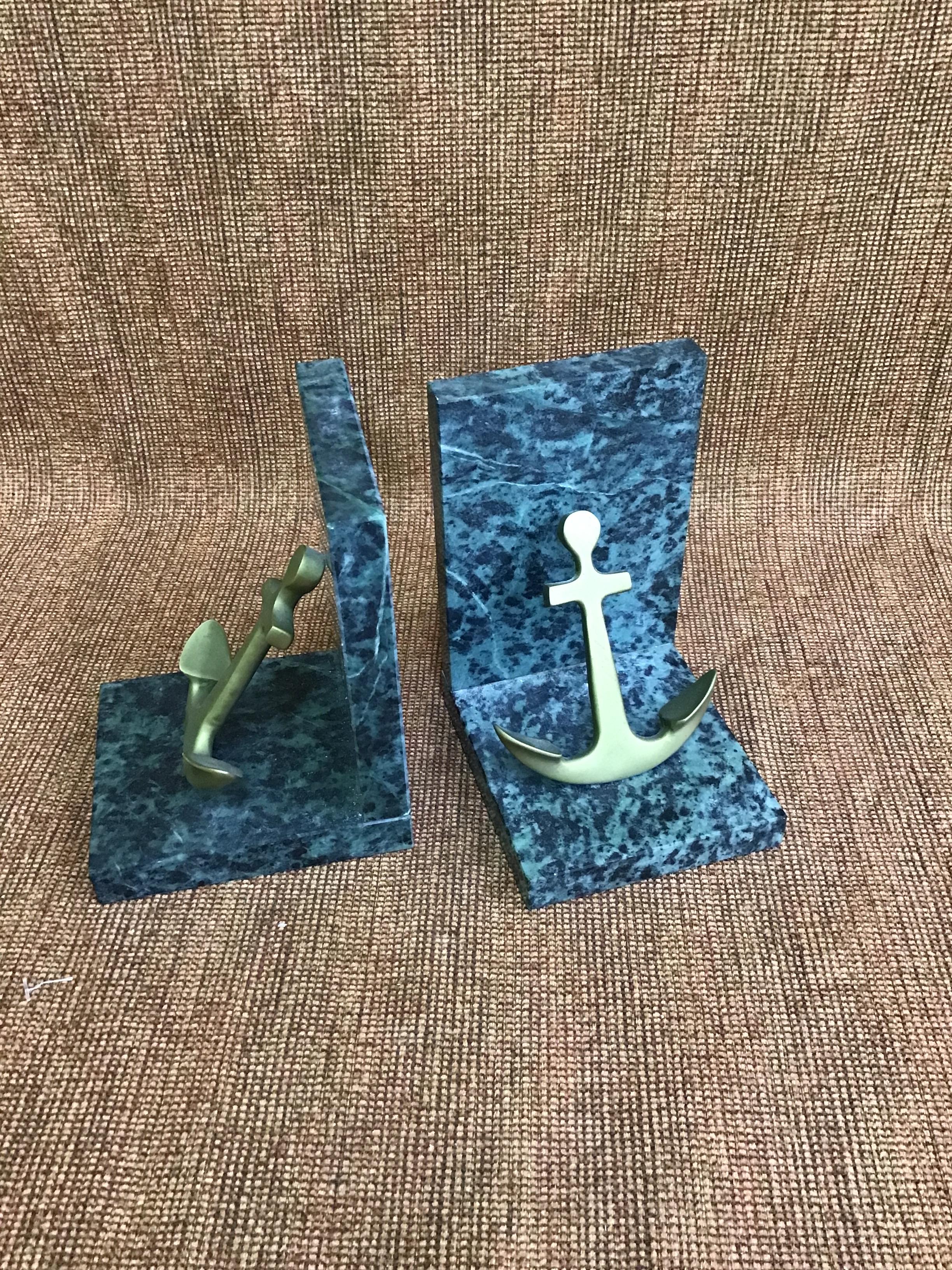 Nautical Style Marble Bookends
