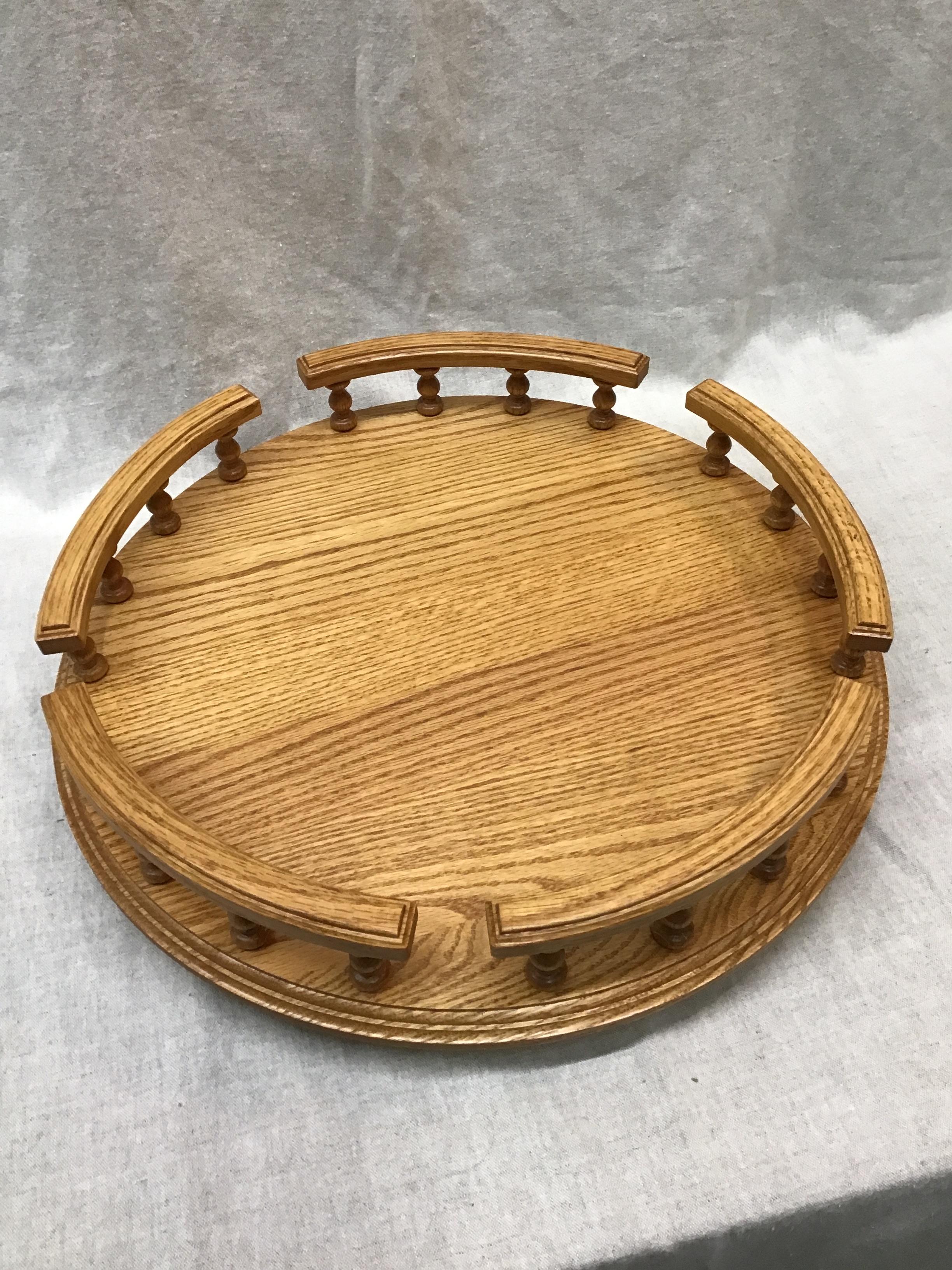 Vintage Oak Lazy Susan