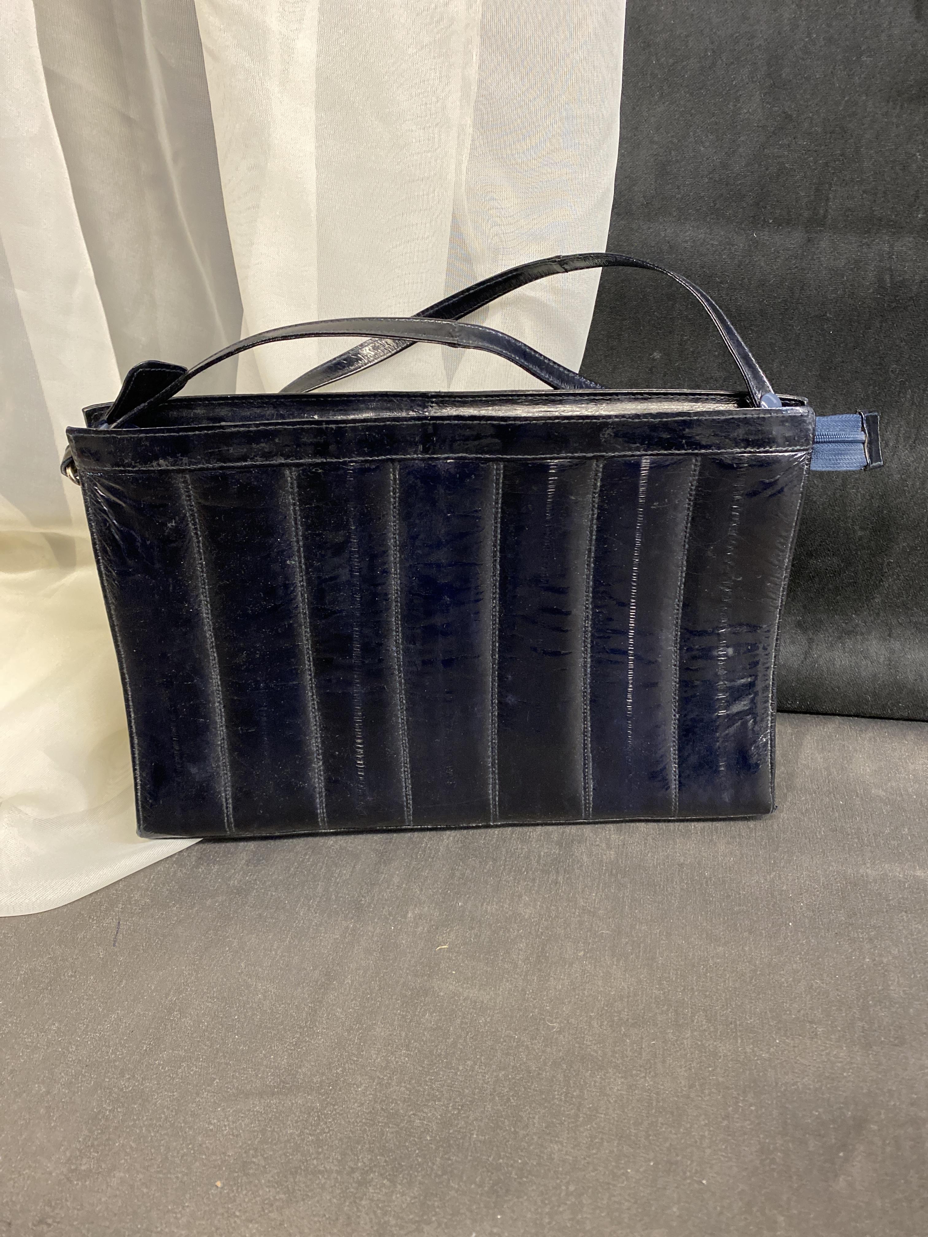 Vintage Eel Skin Purse – Black