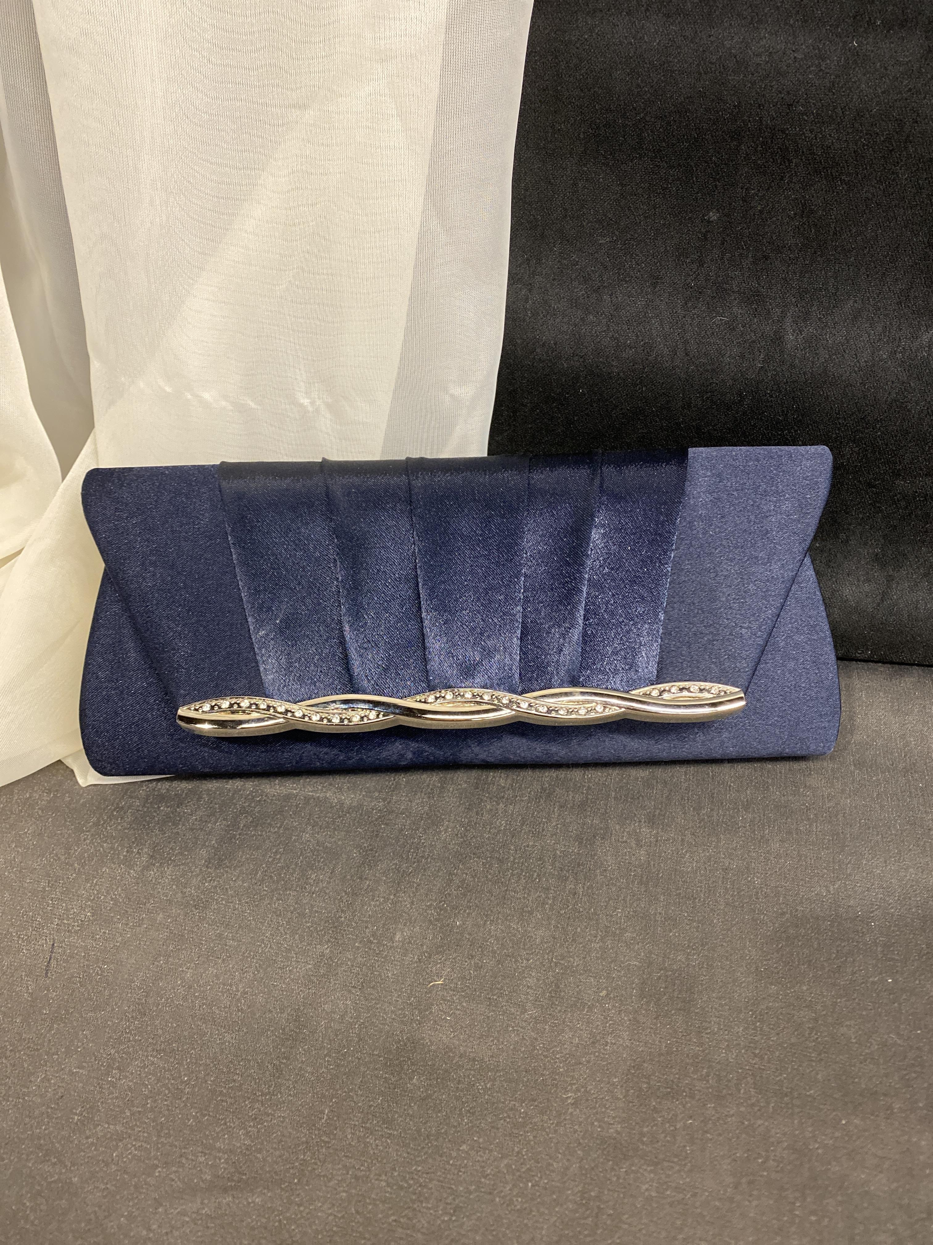 Satin Evening Clutch – Rhinestones