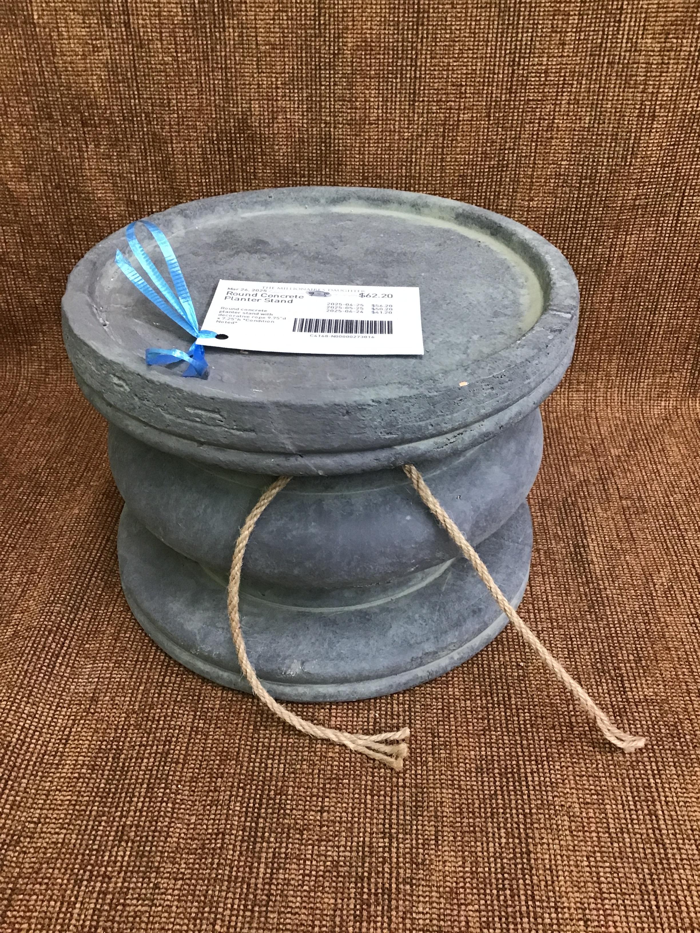 Round Concrete Planter Stand