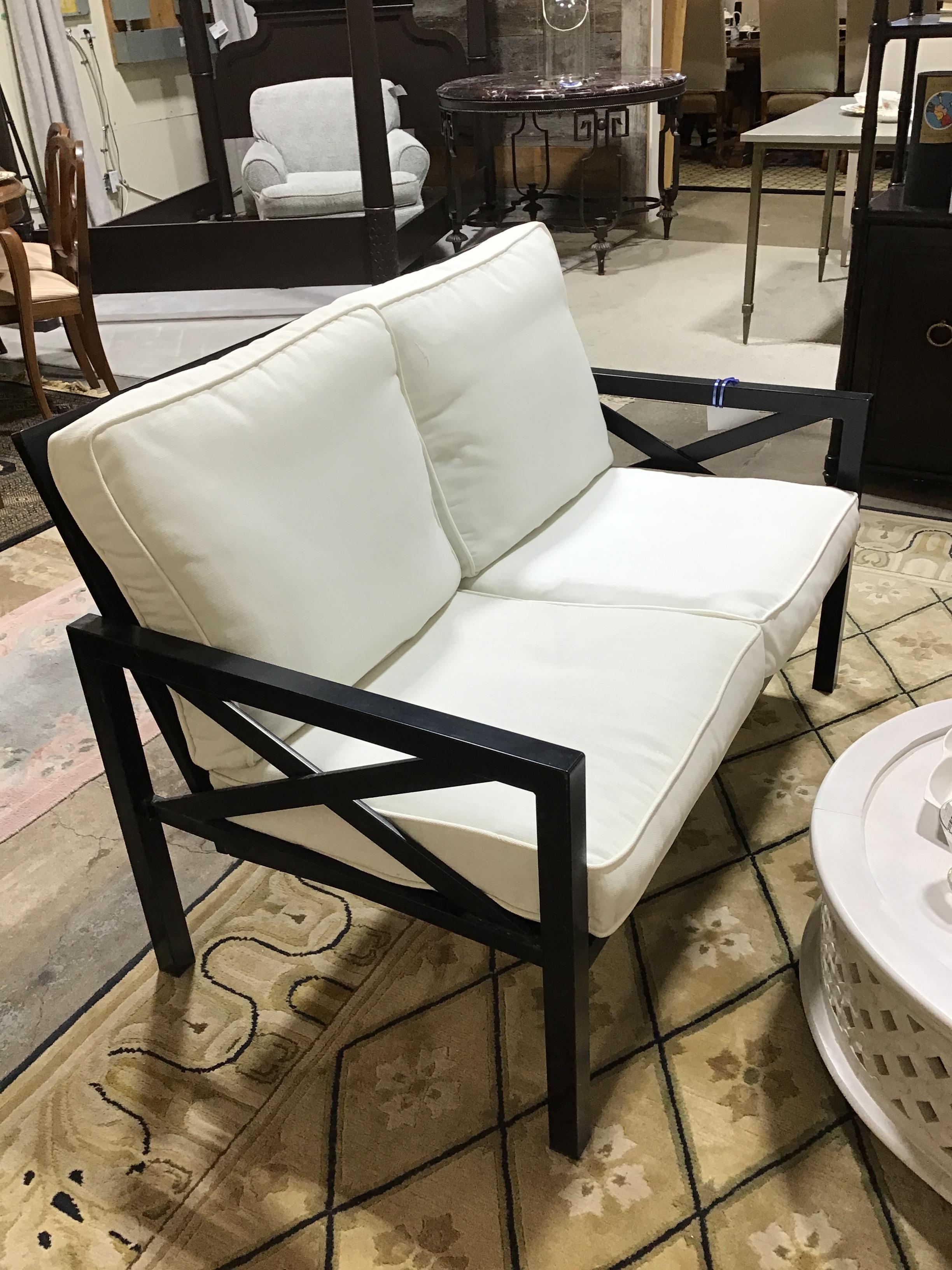 Patio Metal Loveseat w/Cushions