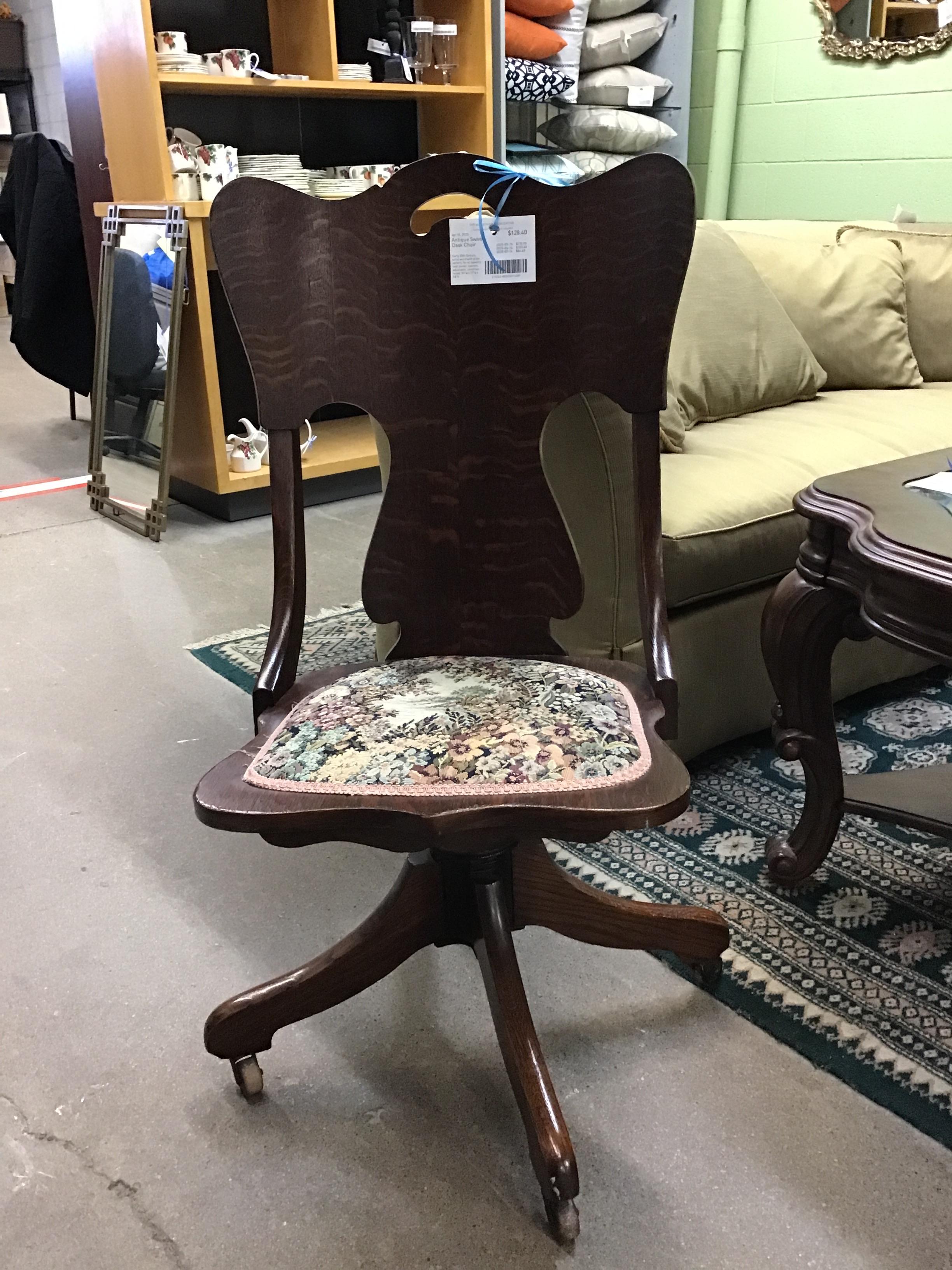 Antique Swivel Desk Chair