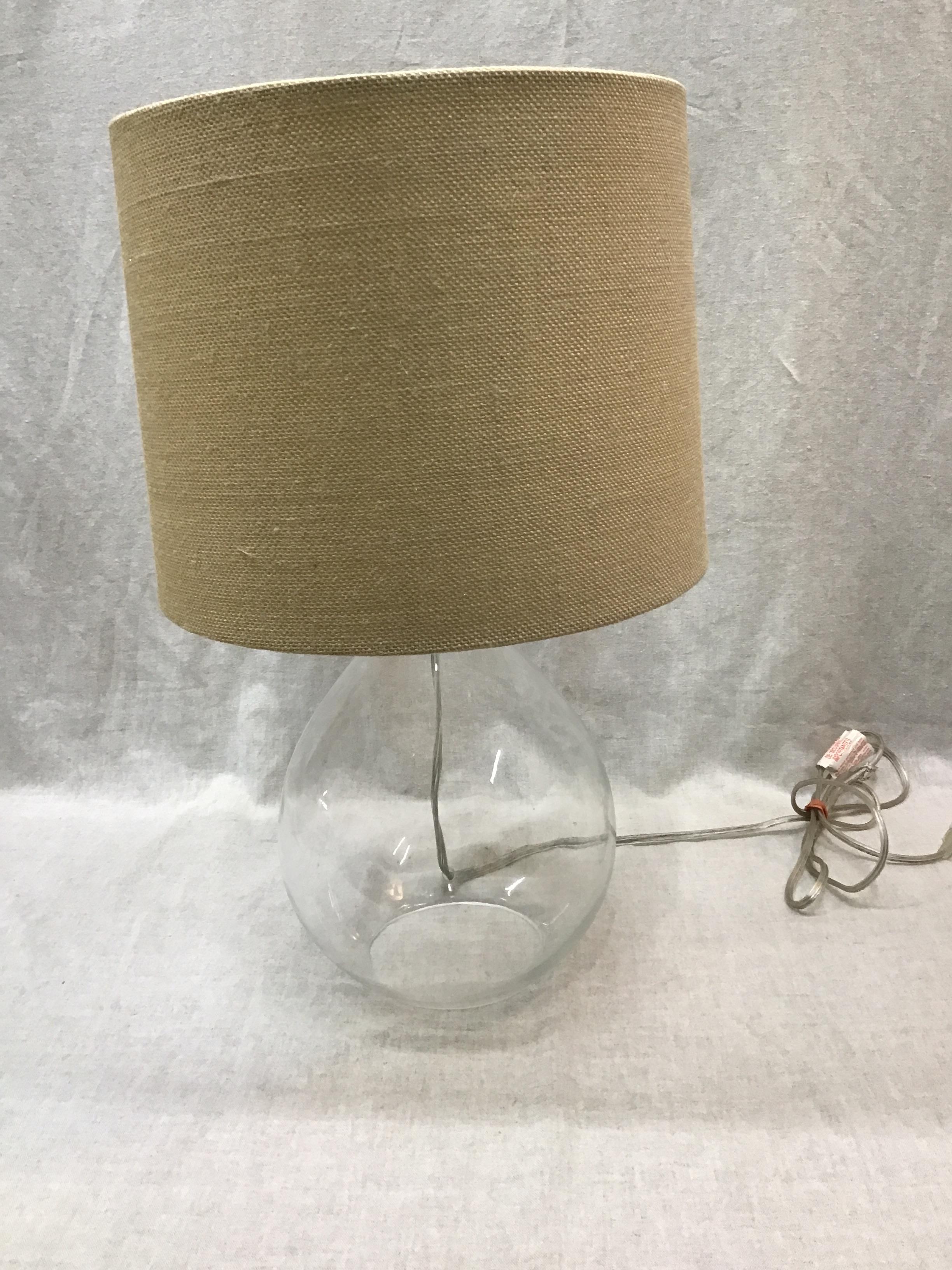 Clear Glass Teardrop Lamp