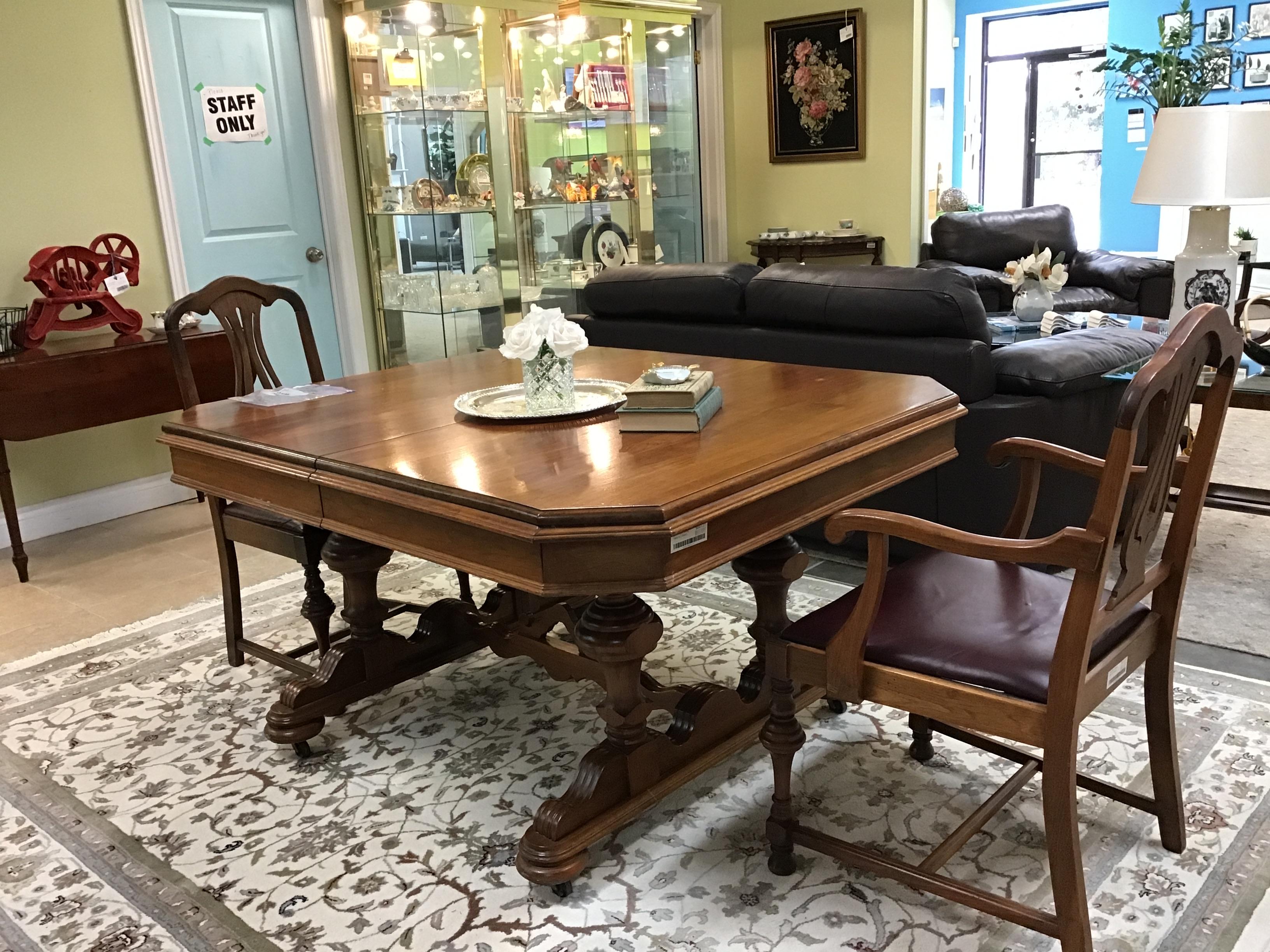 Solid Wood Dining Table & 2 Chairs