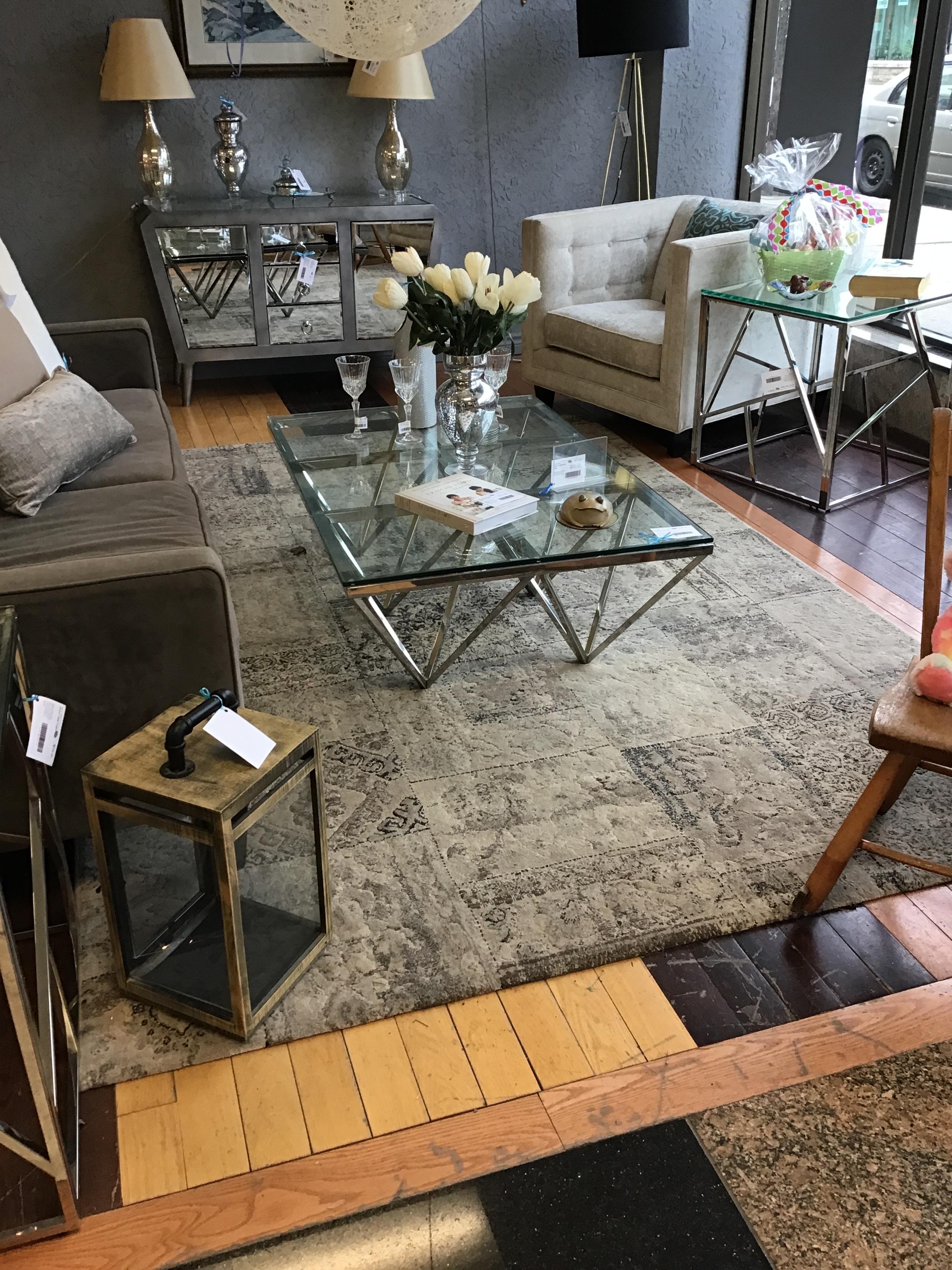 Grey Patterned Rug