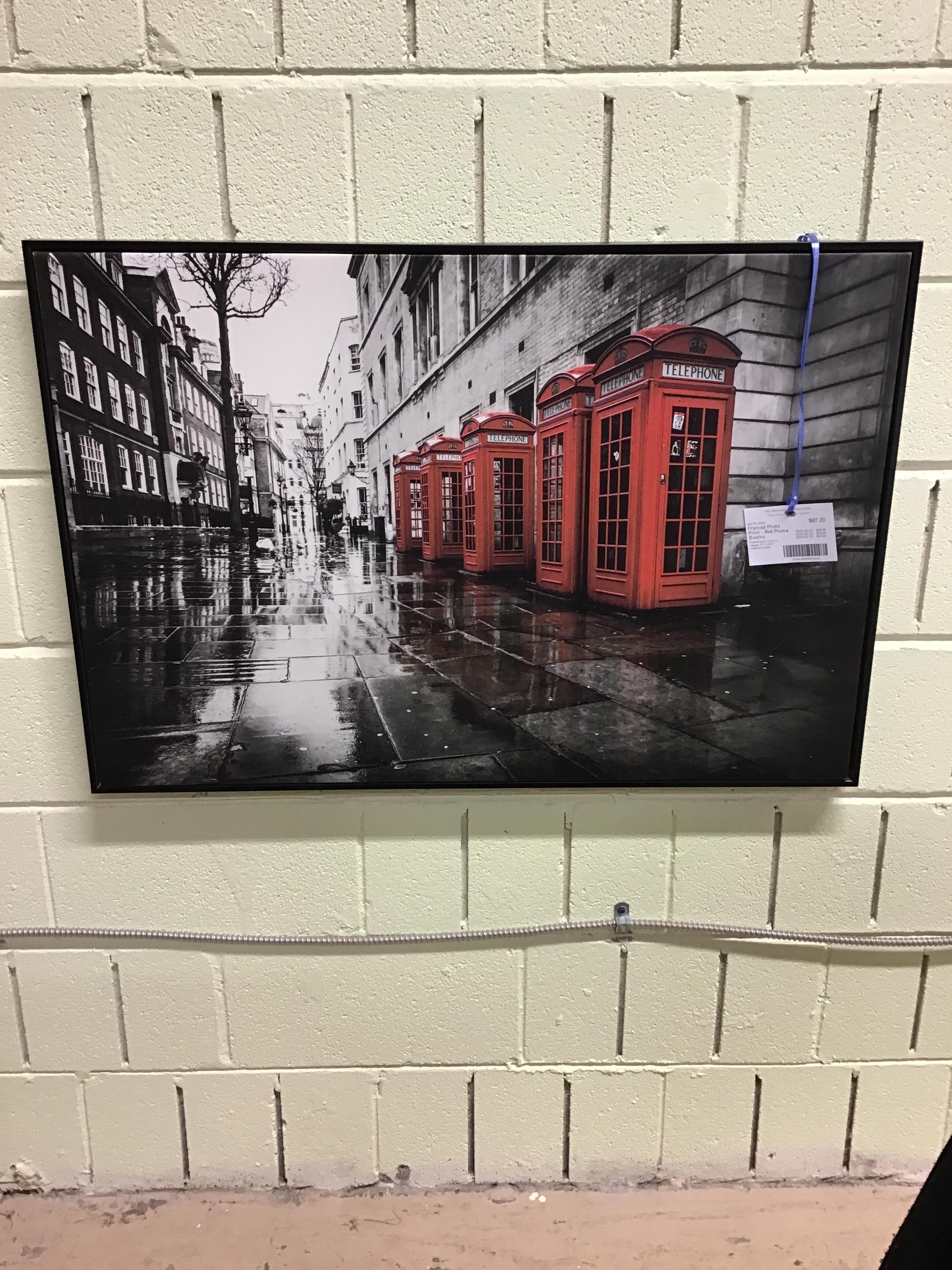 Framed Photo Print – Red Phone Booths