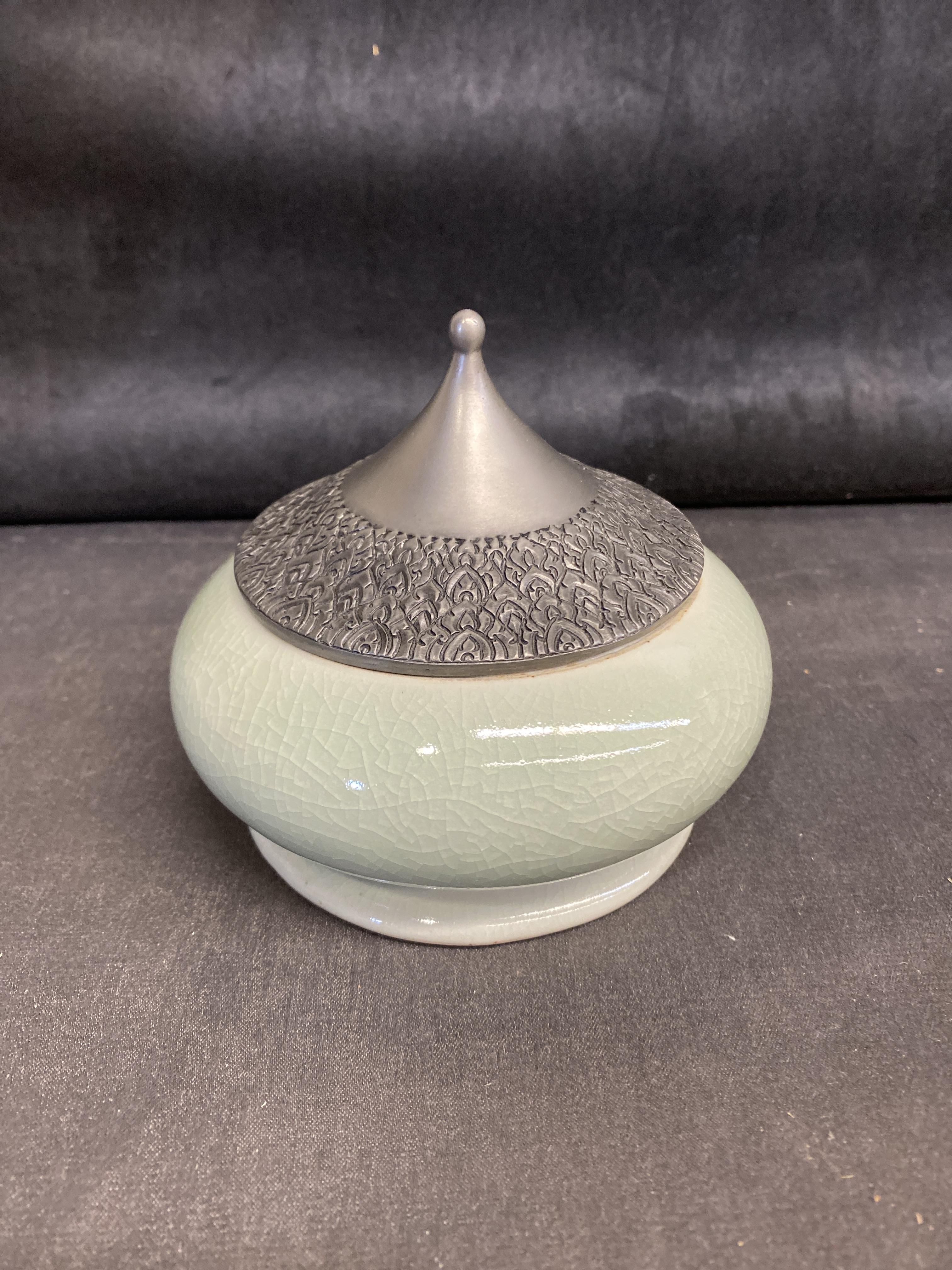 Ceramic Powder Box – Celadon