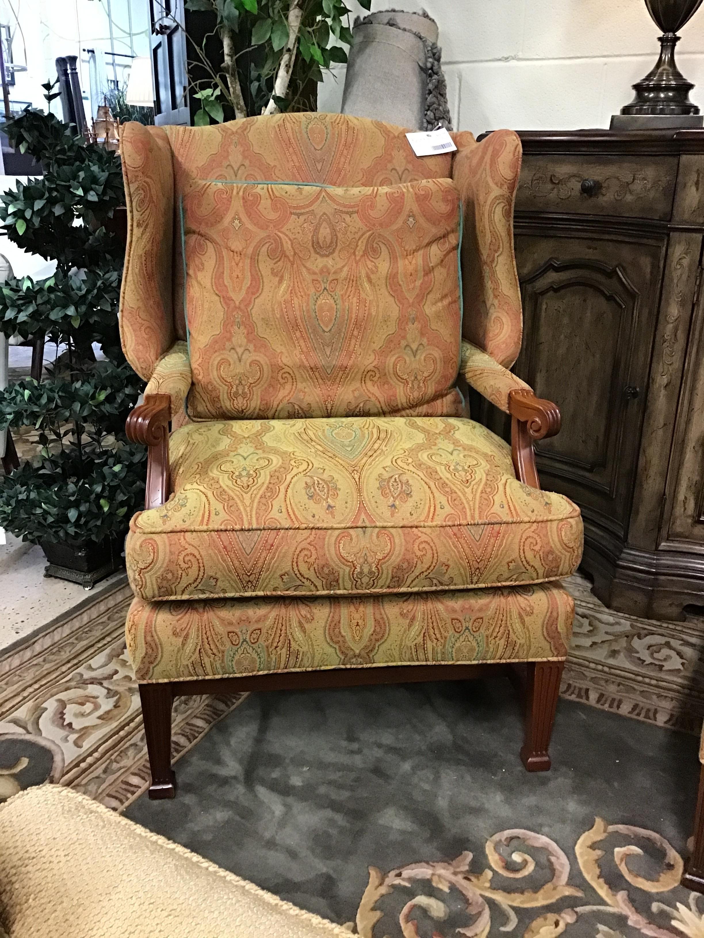 Wing Chair & Toss Cushion