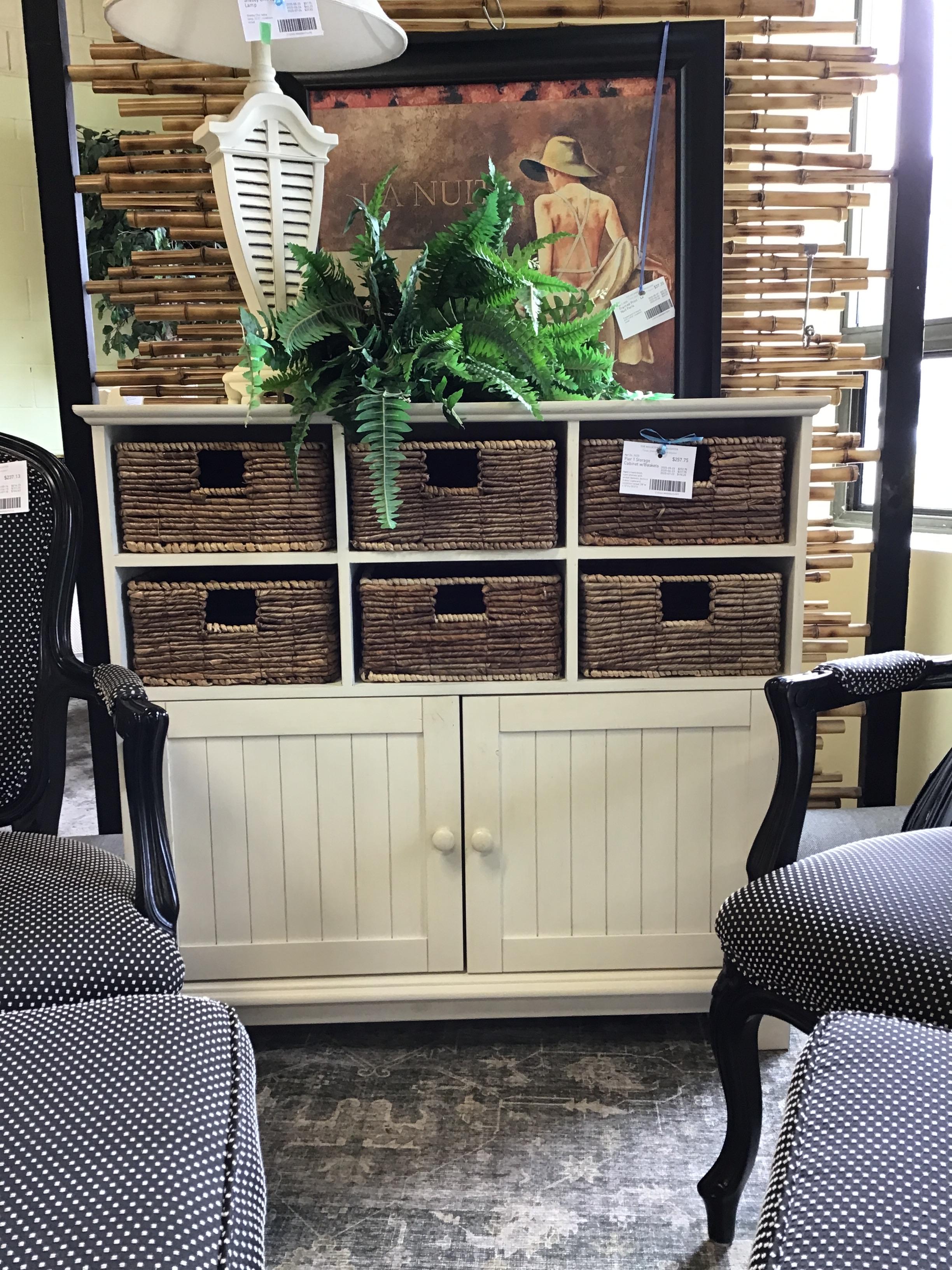 Pier 1 Storage Cabinet w/Baskets