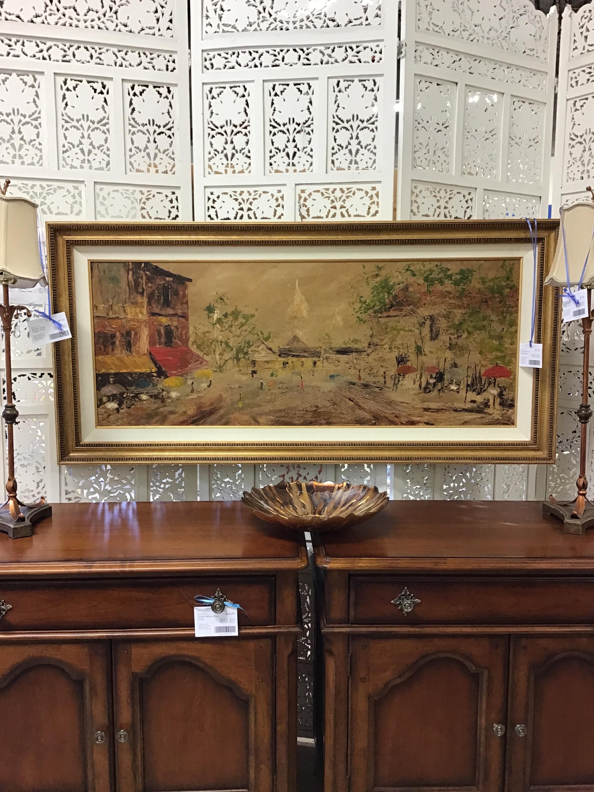 Framed Painting – Village Street