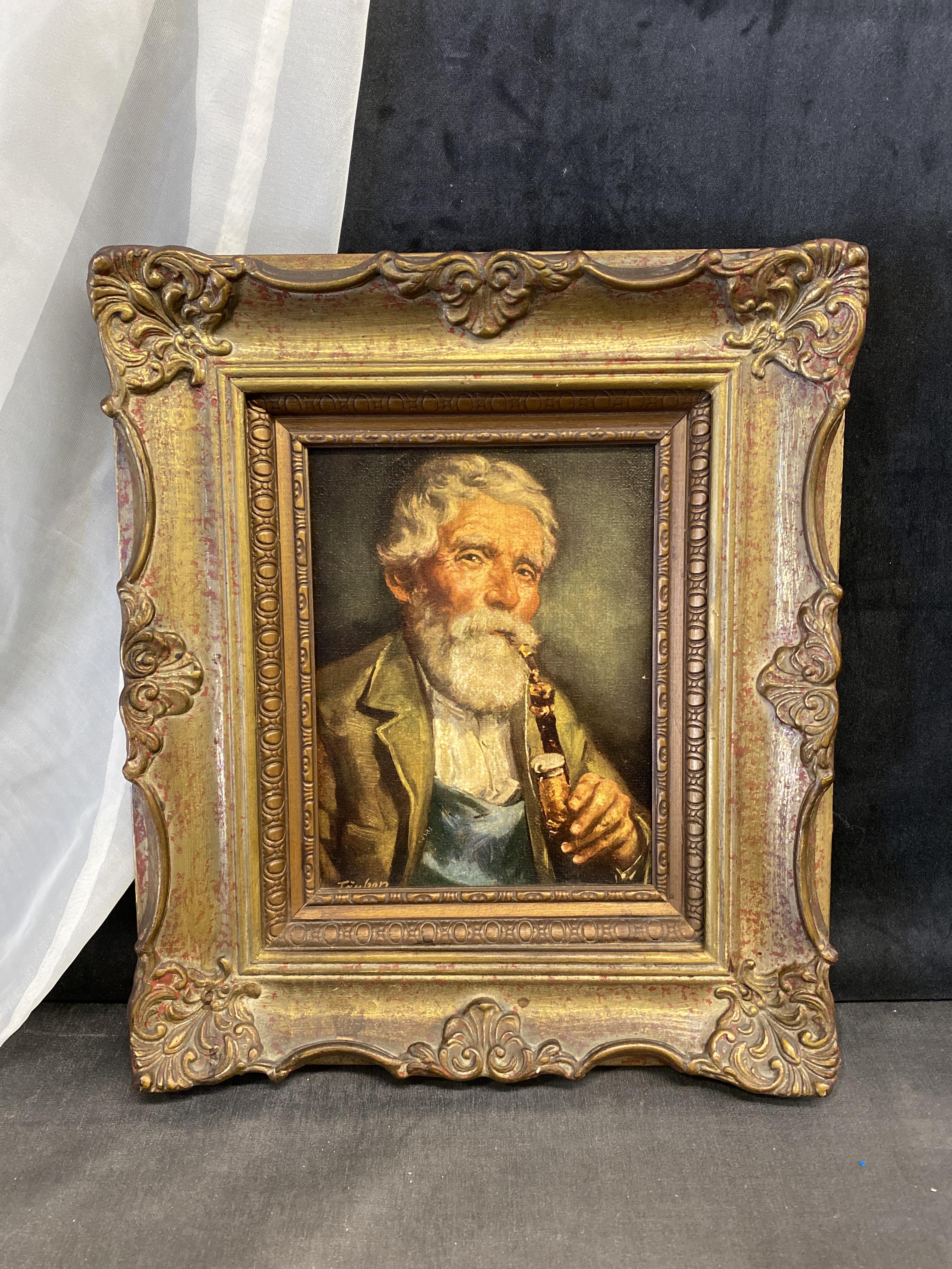 Framed Print – Man Smoking Pipe