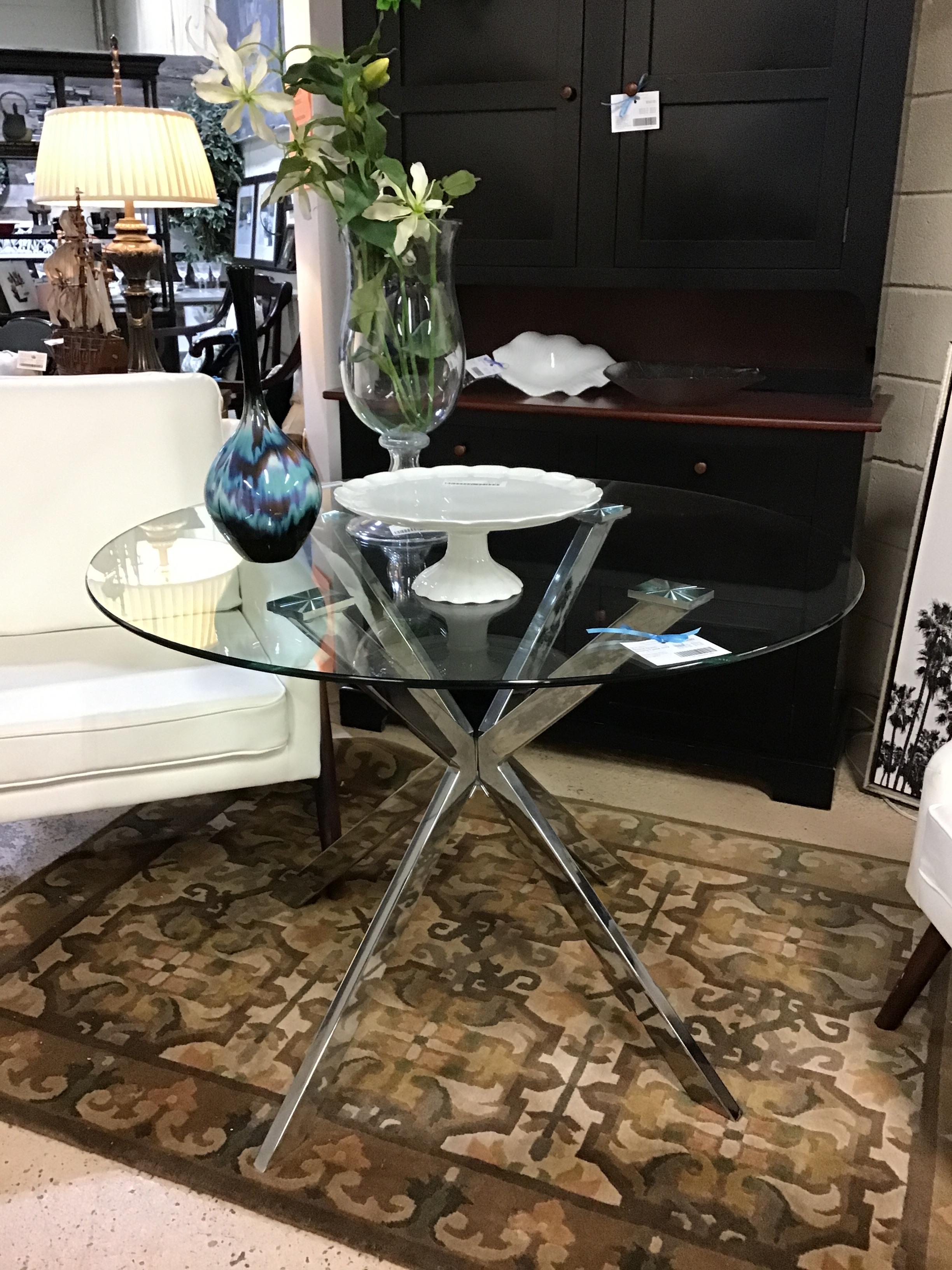 Round Glass Dining Table only