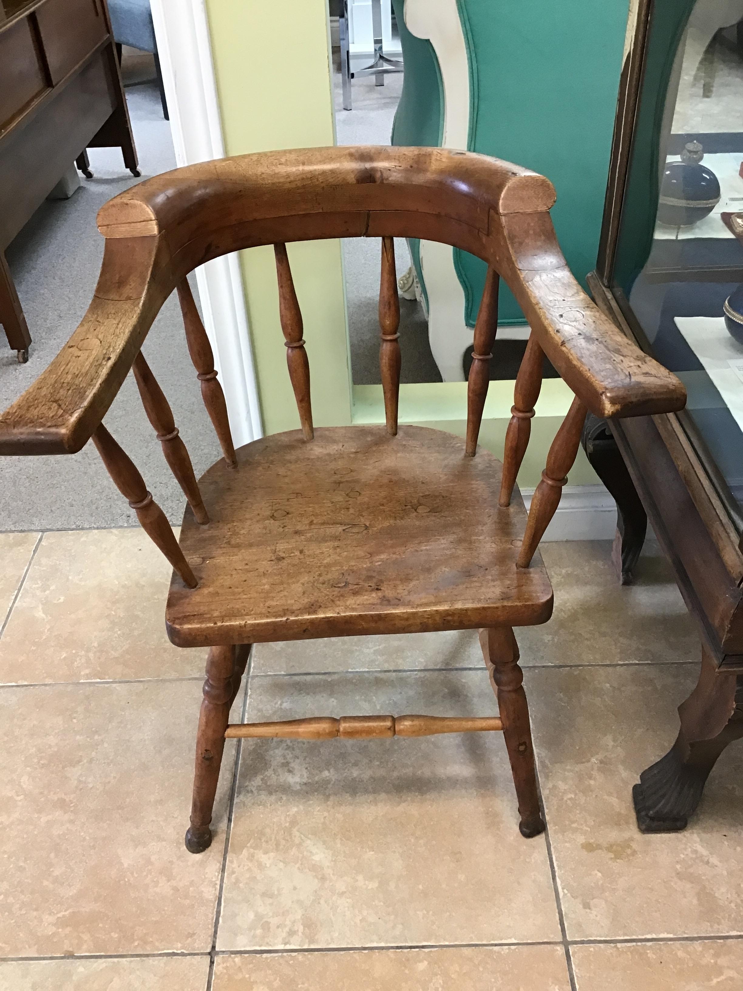 Vintage Wooden Captain’s Chair