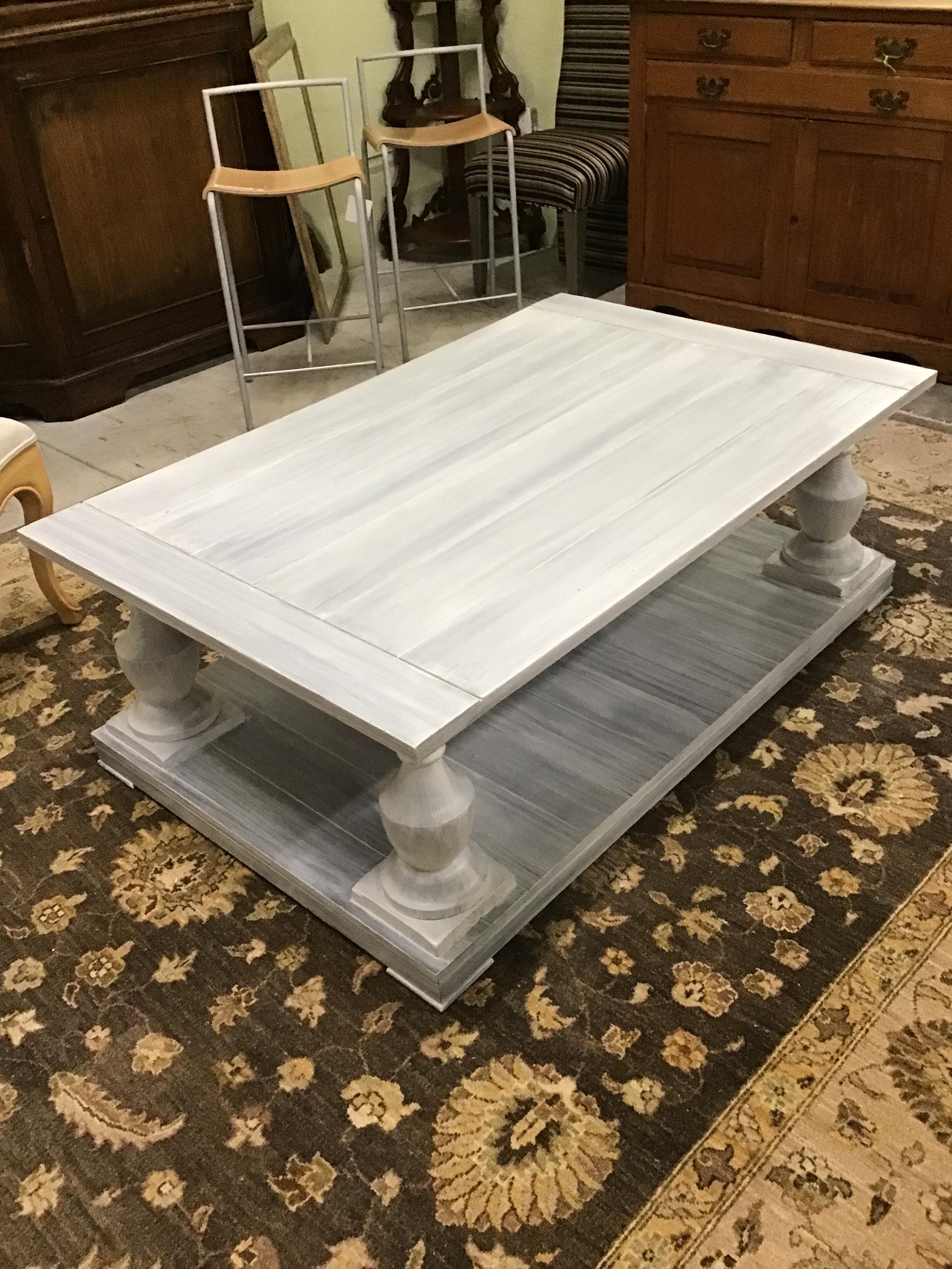 Rustic White/Grey Washed Coffee Table