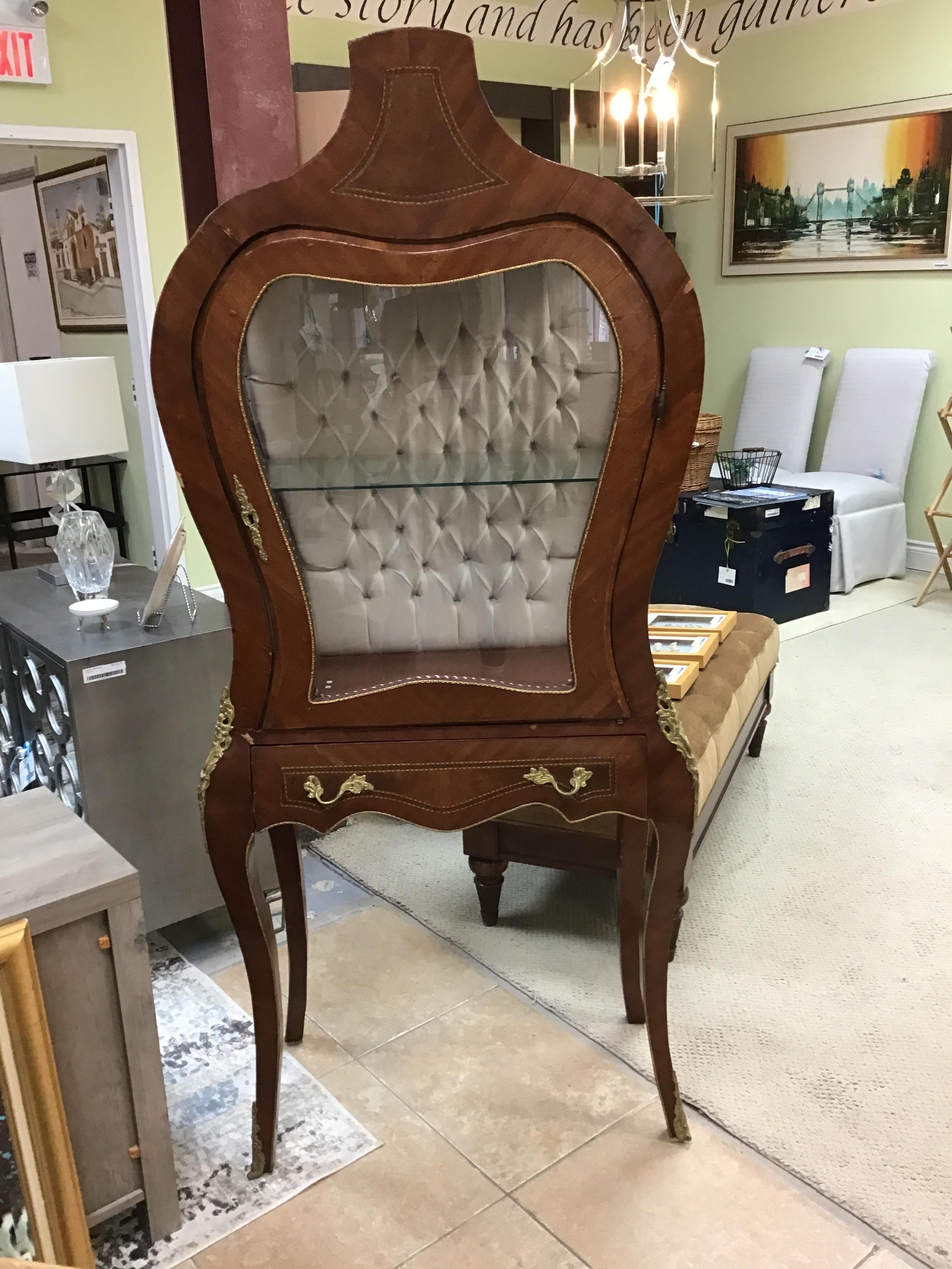 Antique French Louis XVI Wooden Display Cabinet