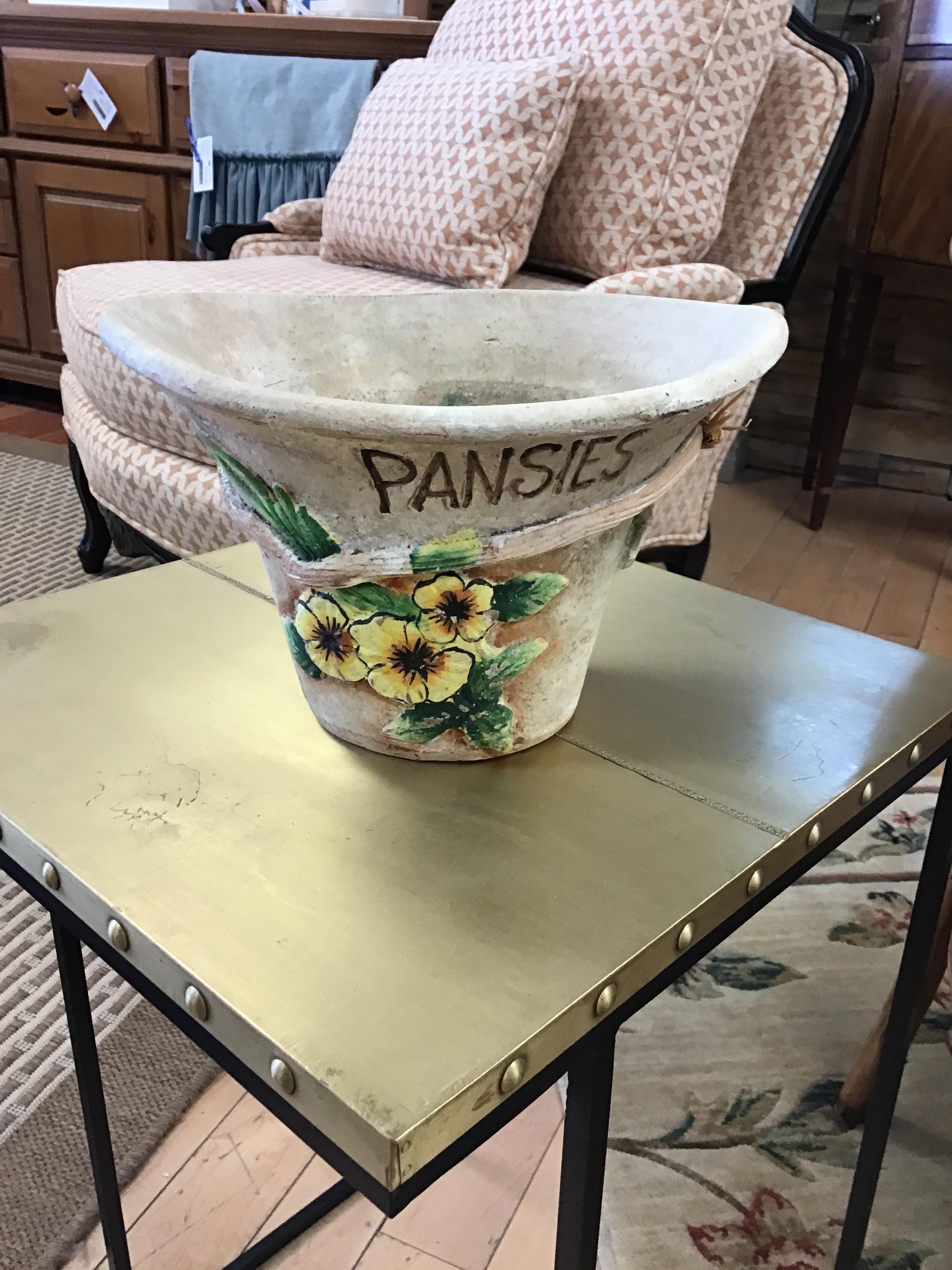 ‘Pansies’ Ceramic Planter