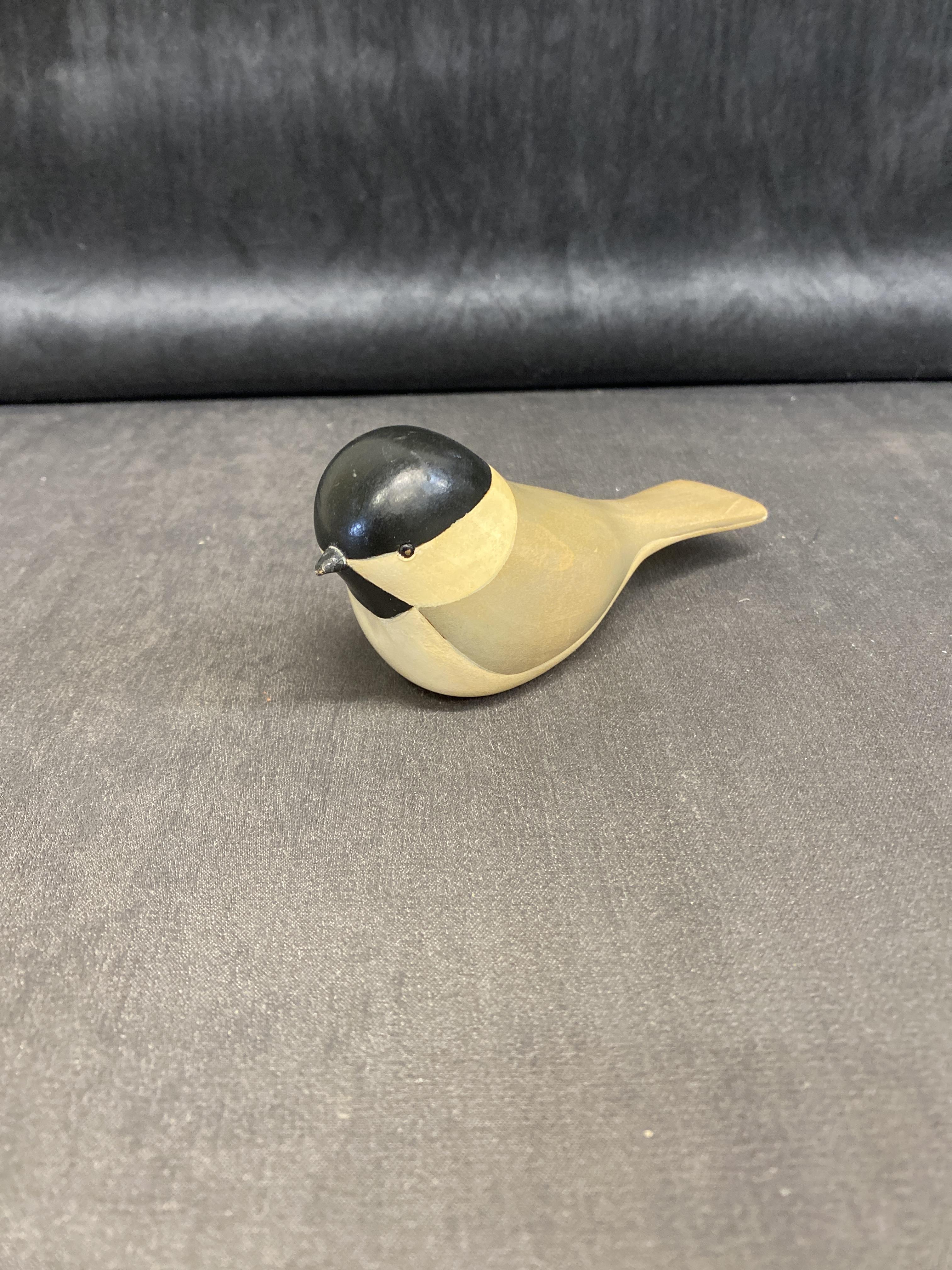 Wood Carving Figurine – Chickadee