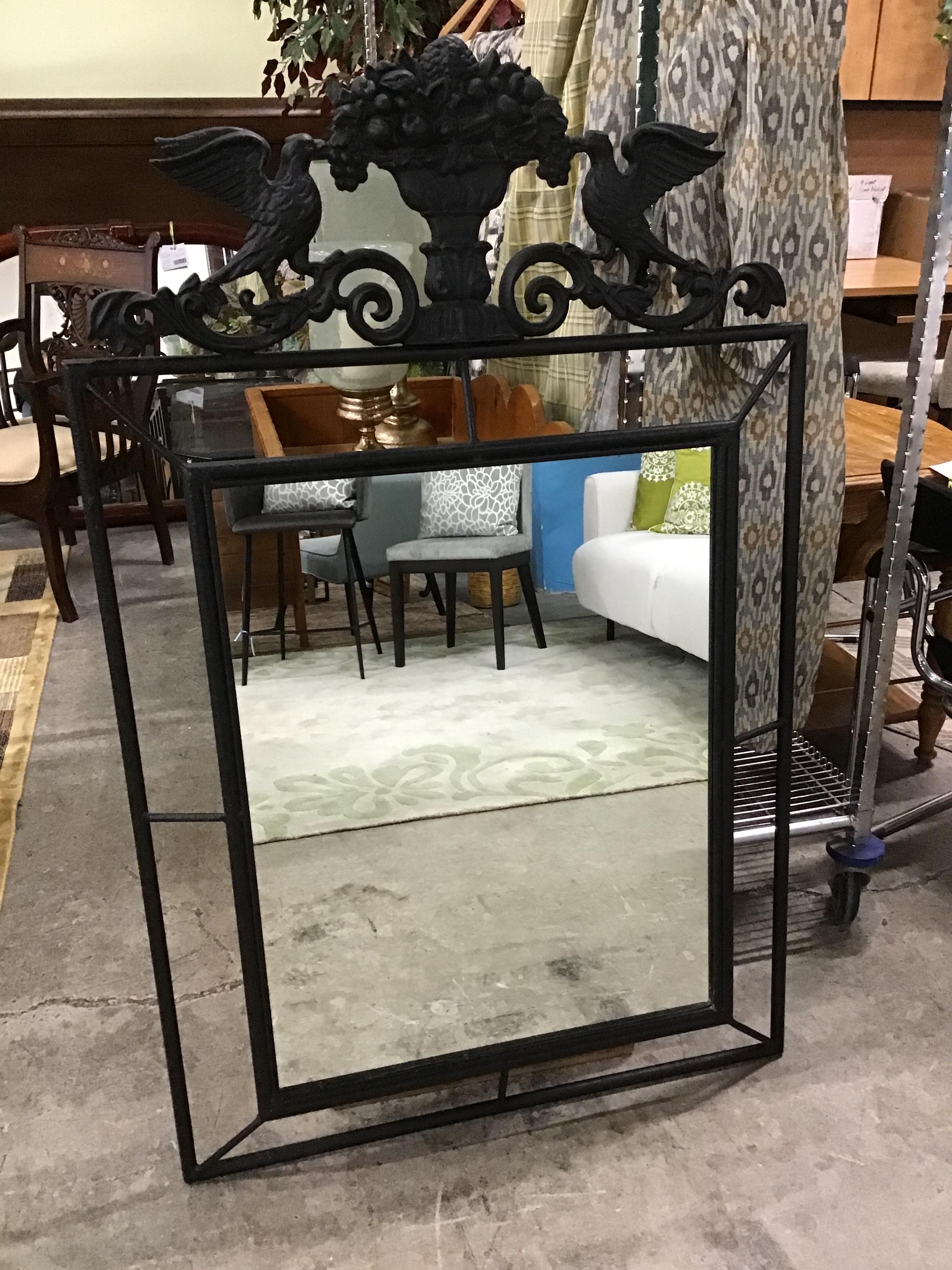 Black Wrought Iron Mirror