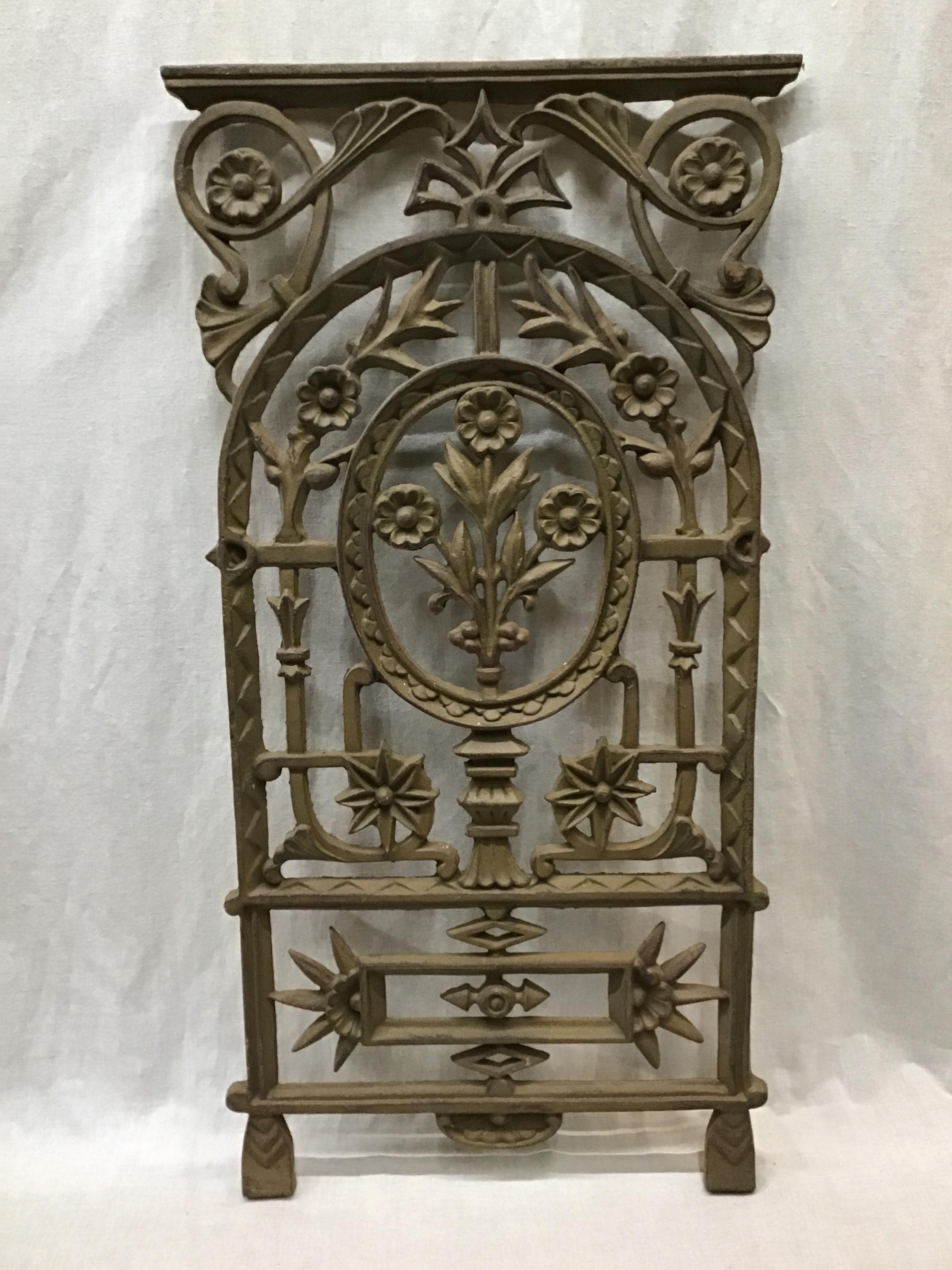 Antique Spanish Revival Iron Window Grate