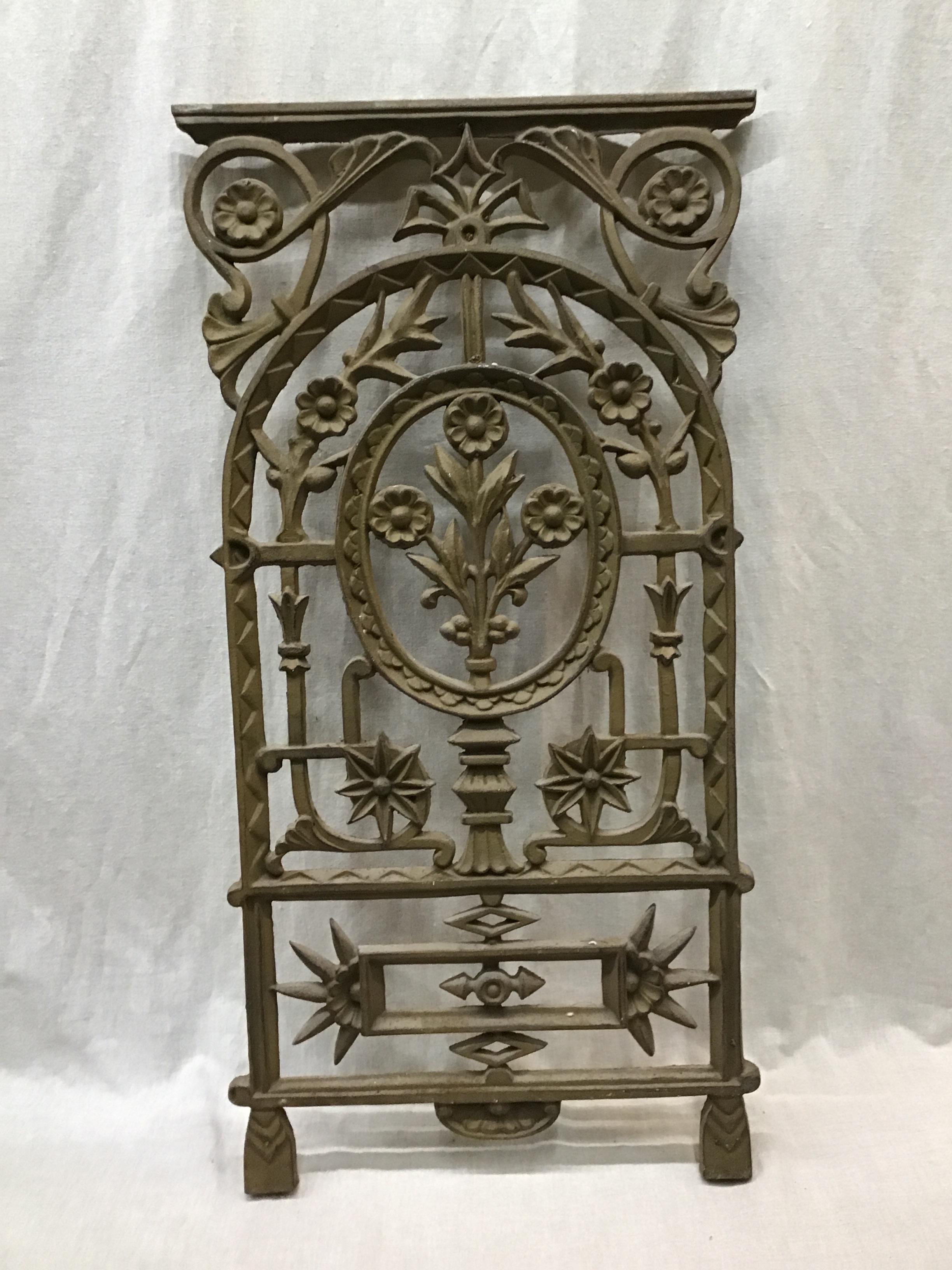 Antique Spanish Revival Iron Window Grate