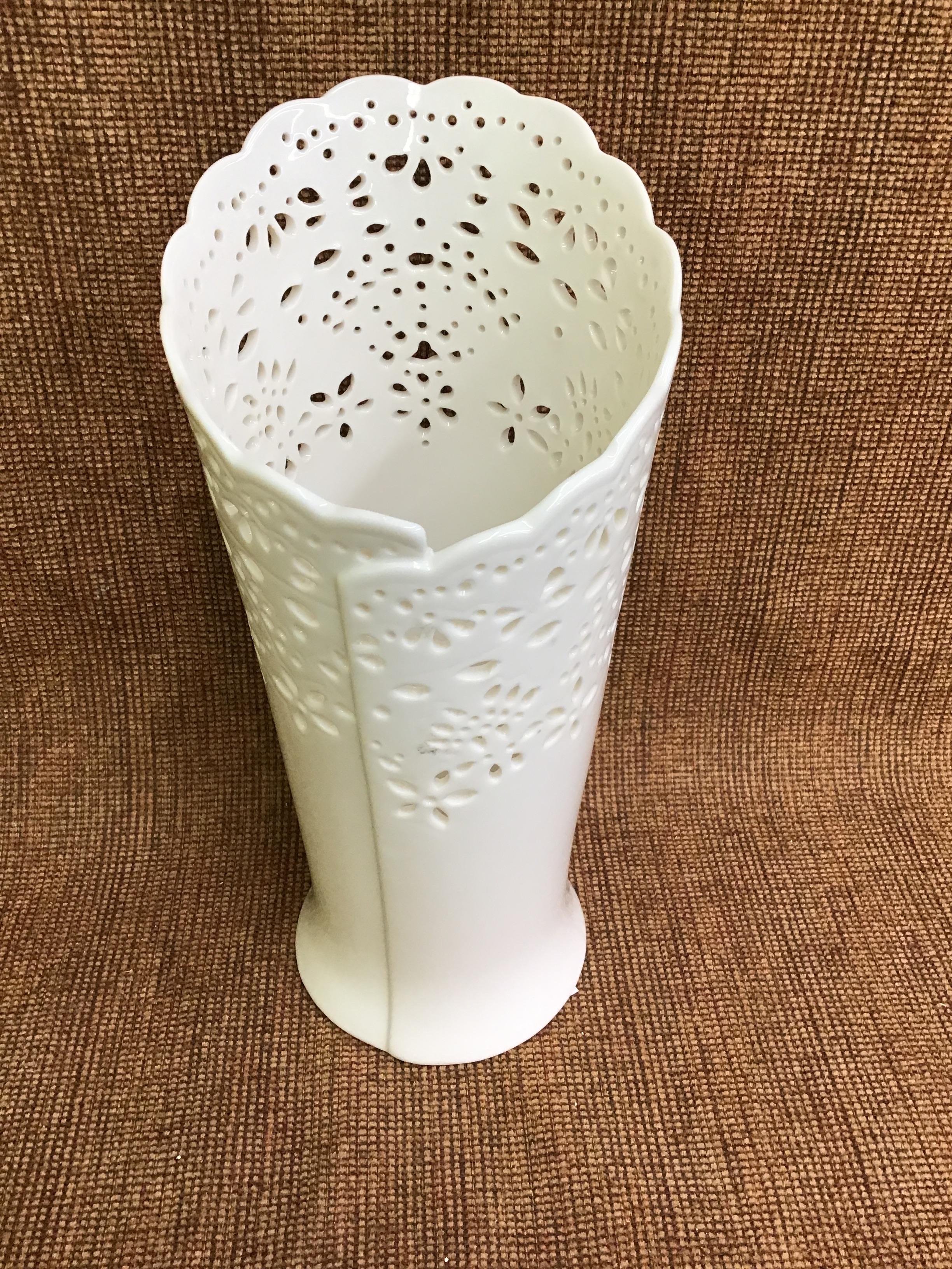 Cream Lace Vase by Skye McGhie