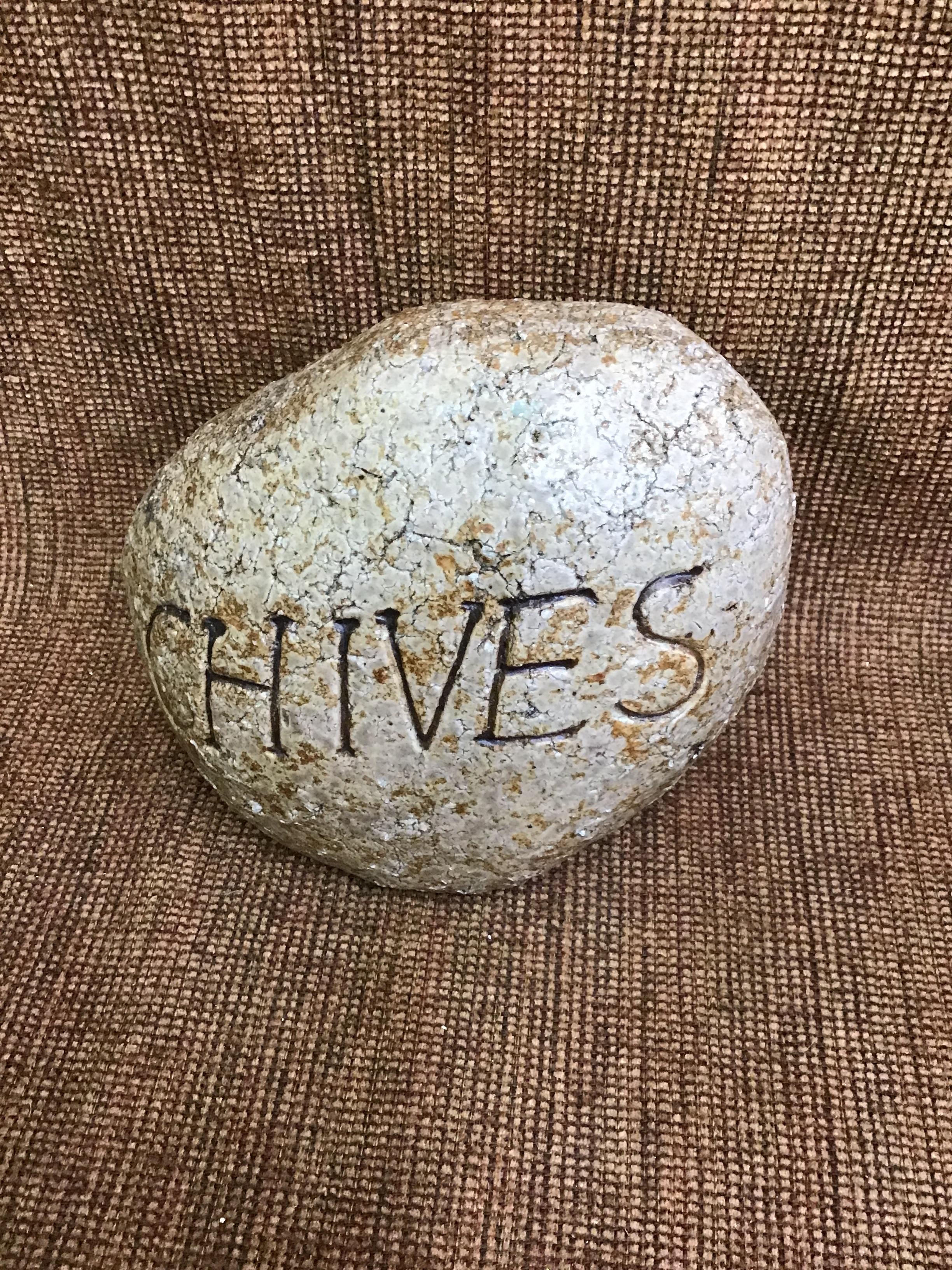 Garden Stone w Herb Name ‘Chives’