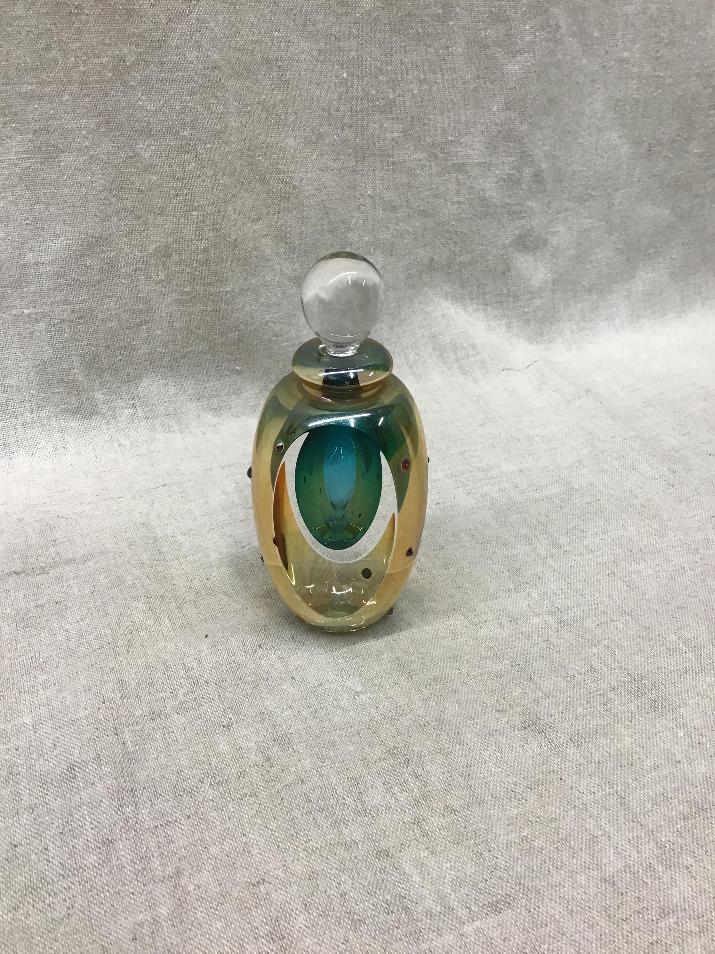 ROGER GANDELMAN Art Glass Perfume Bottle