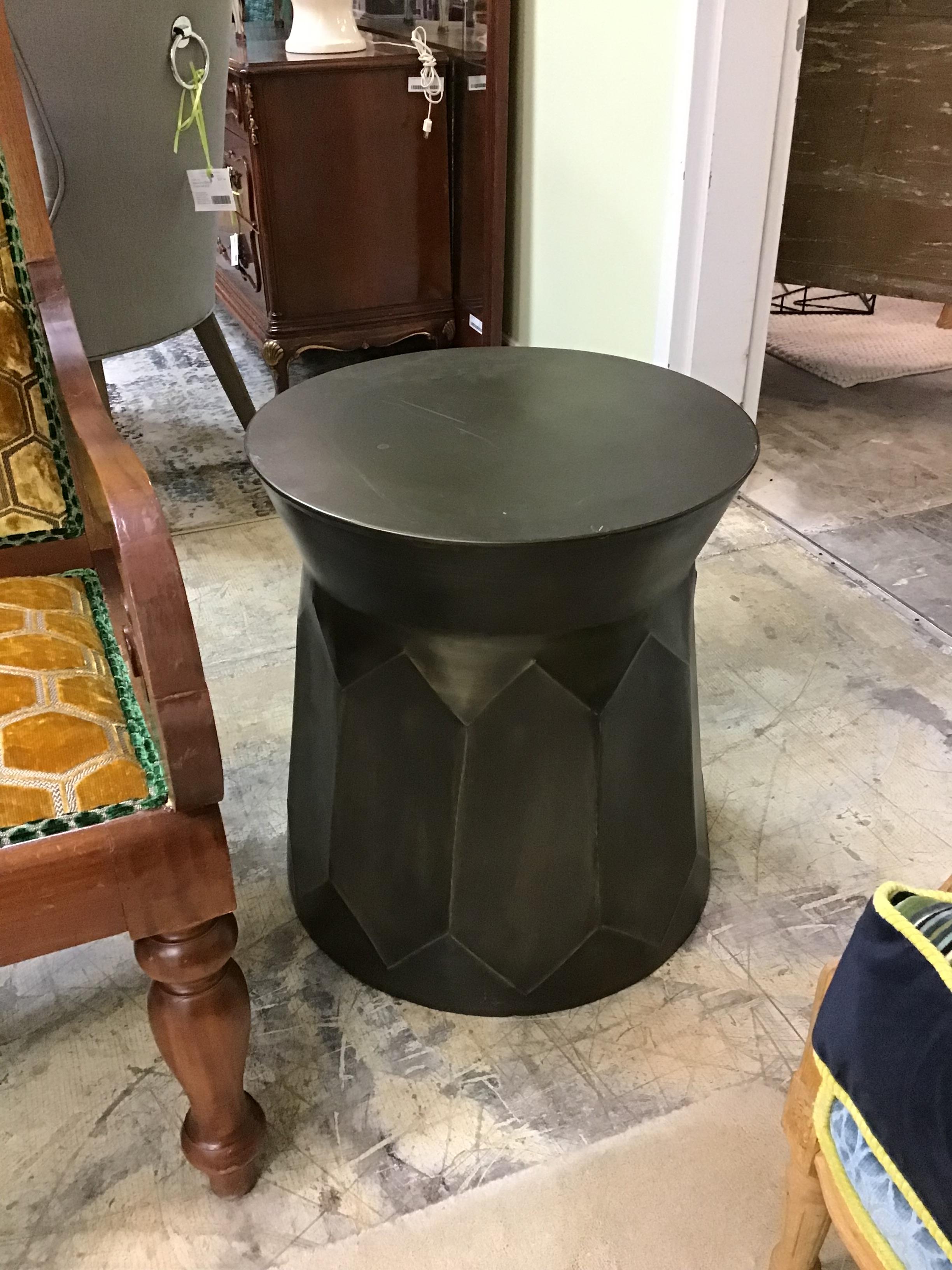 Geometric Bronze Side Table