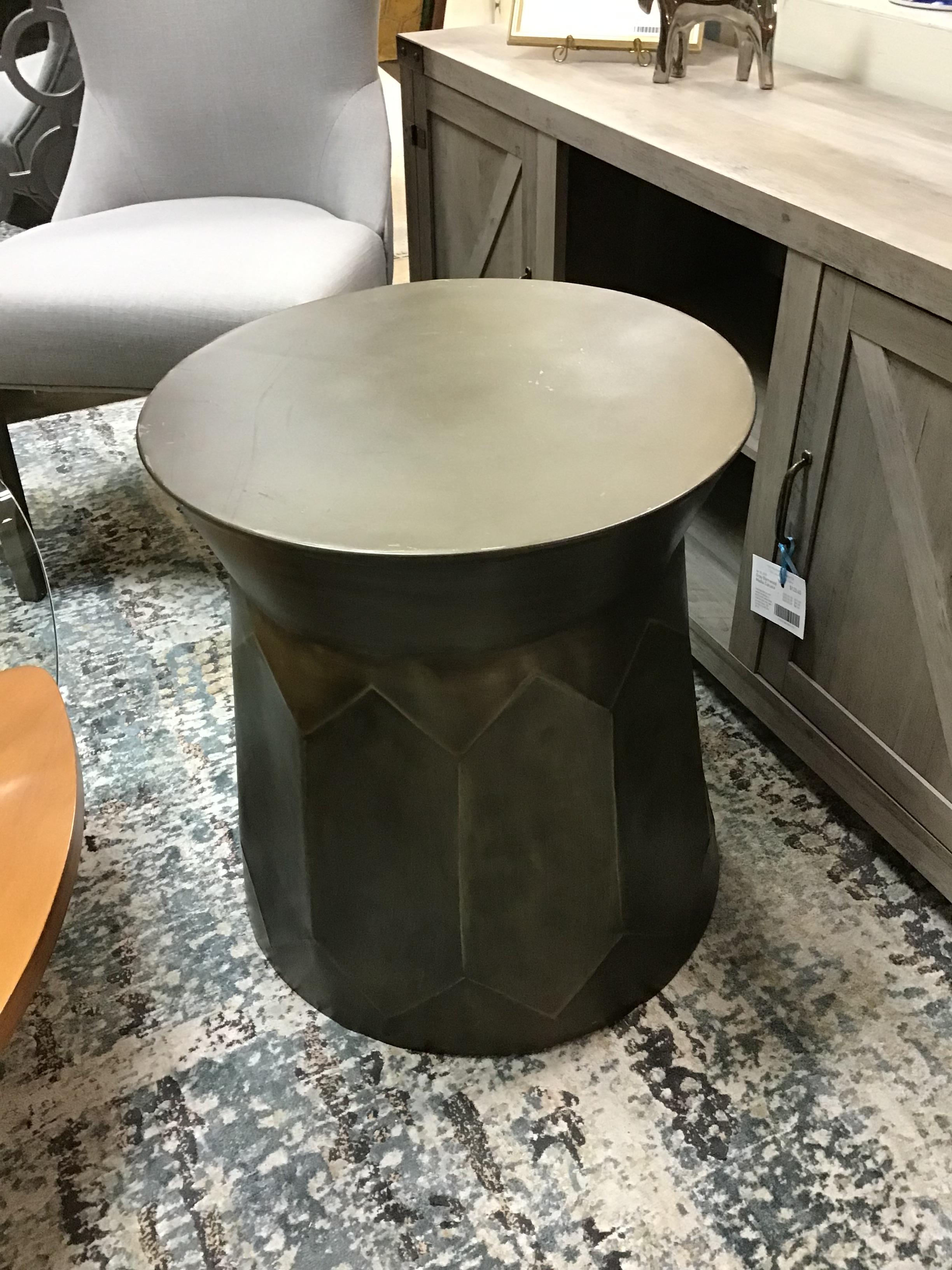 Geometric Bronze Side Table