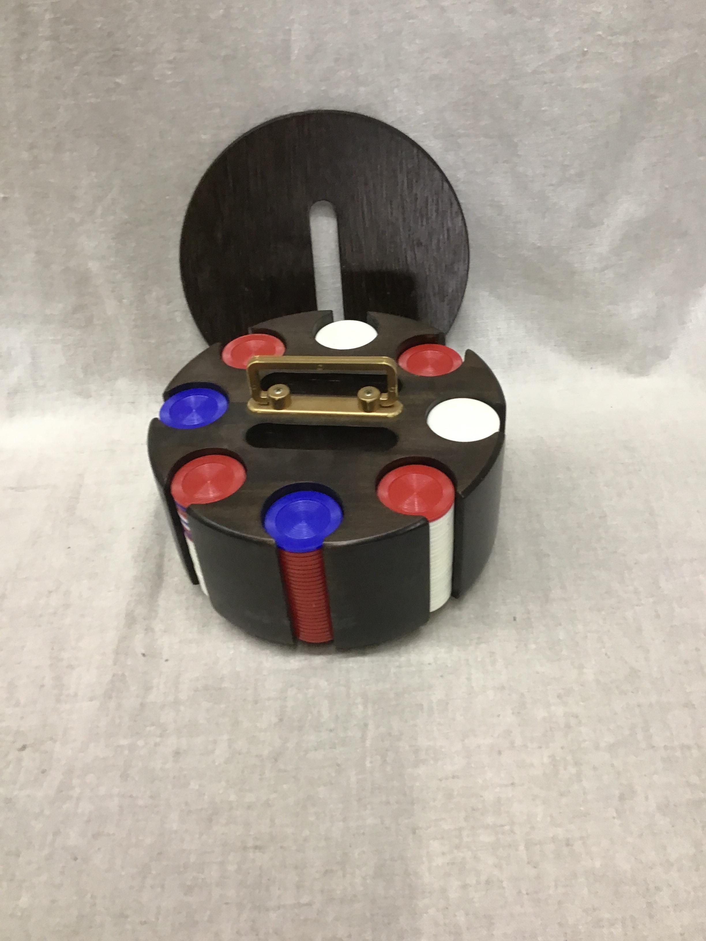 Vintage Revolving Poker Chip Caddy