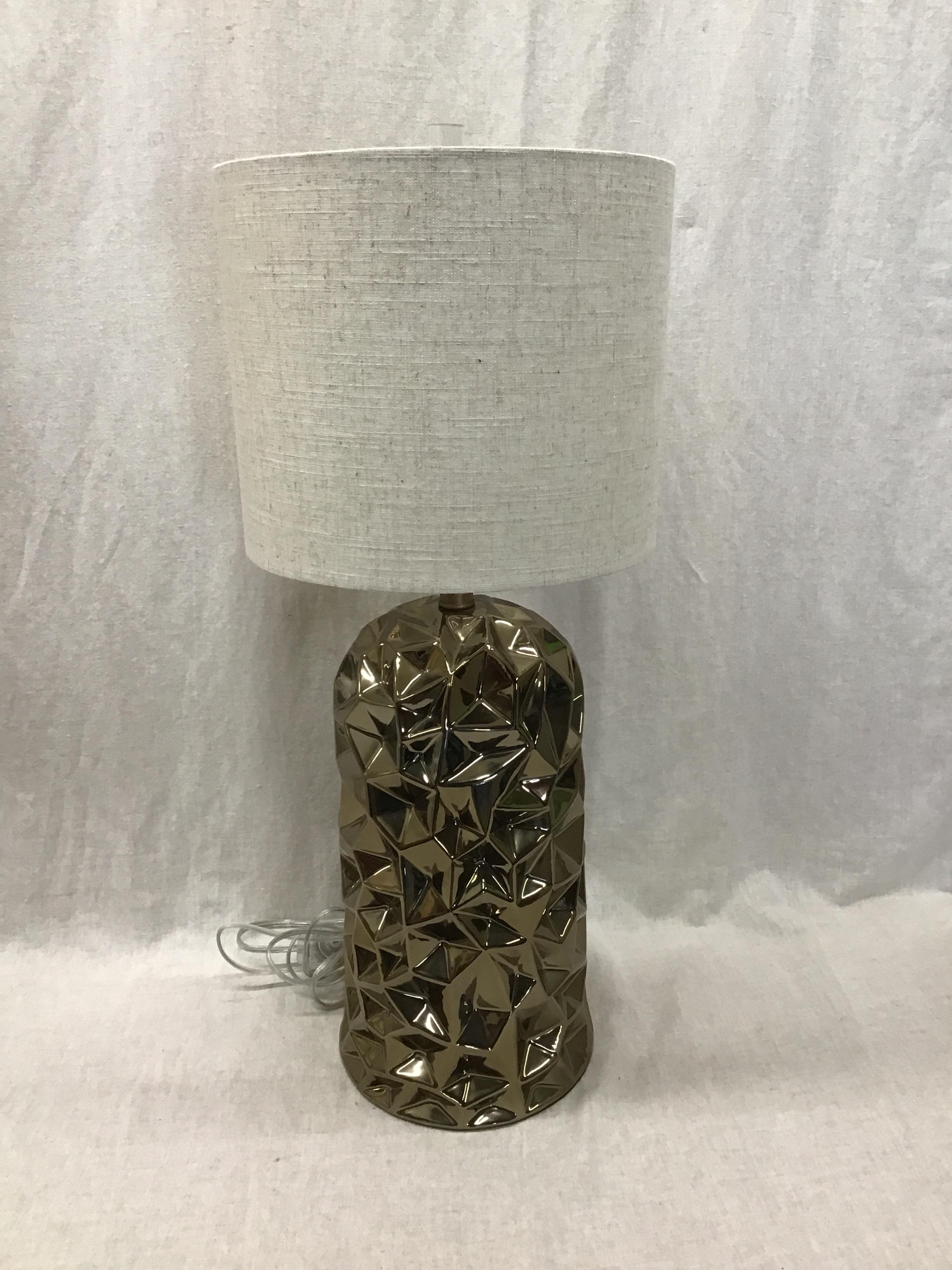 Table Lamp w Tub Shade & Dimmer Dial