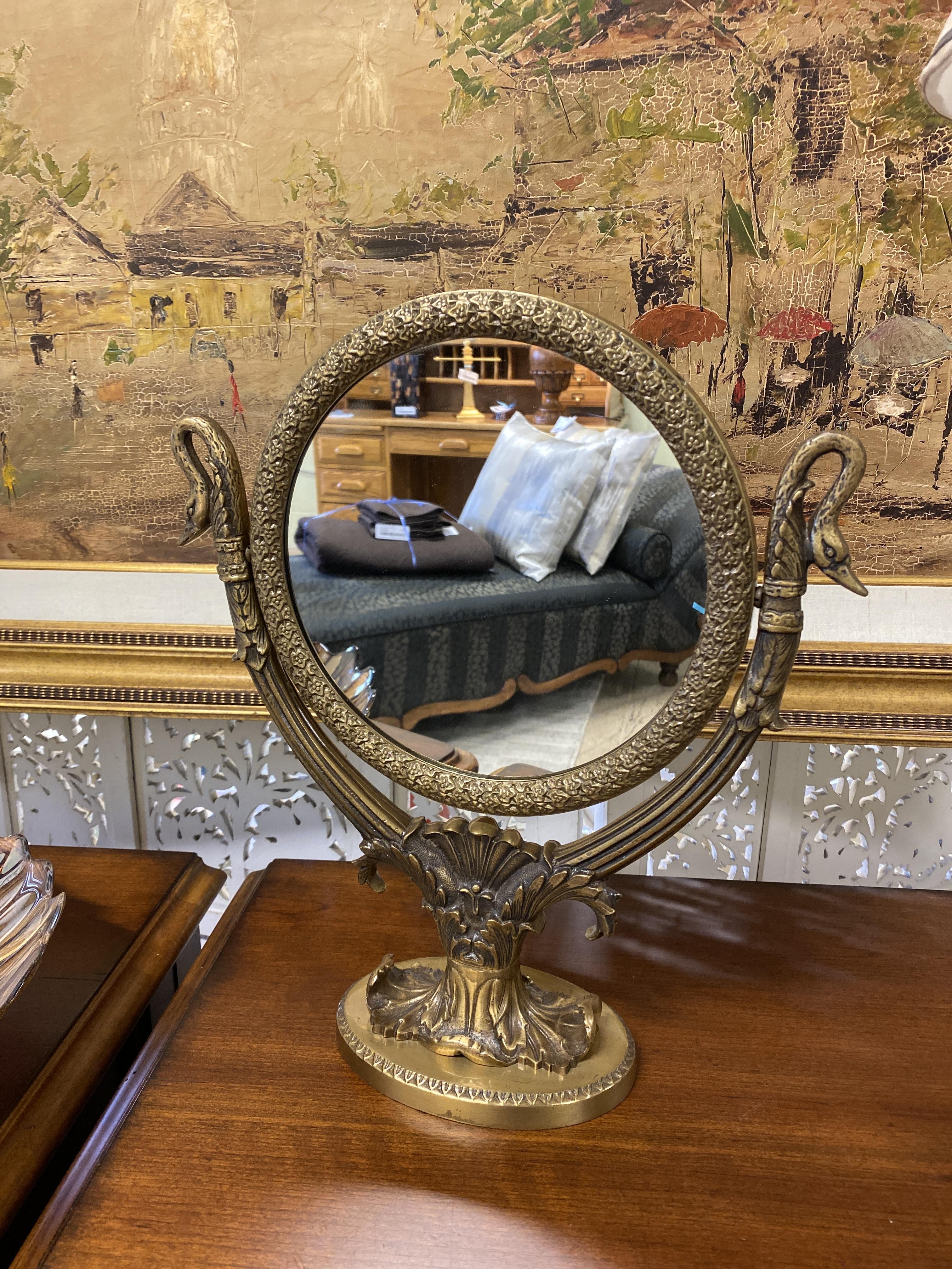Bombay Brass Vanity Mirror – Swan