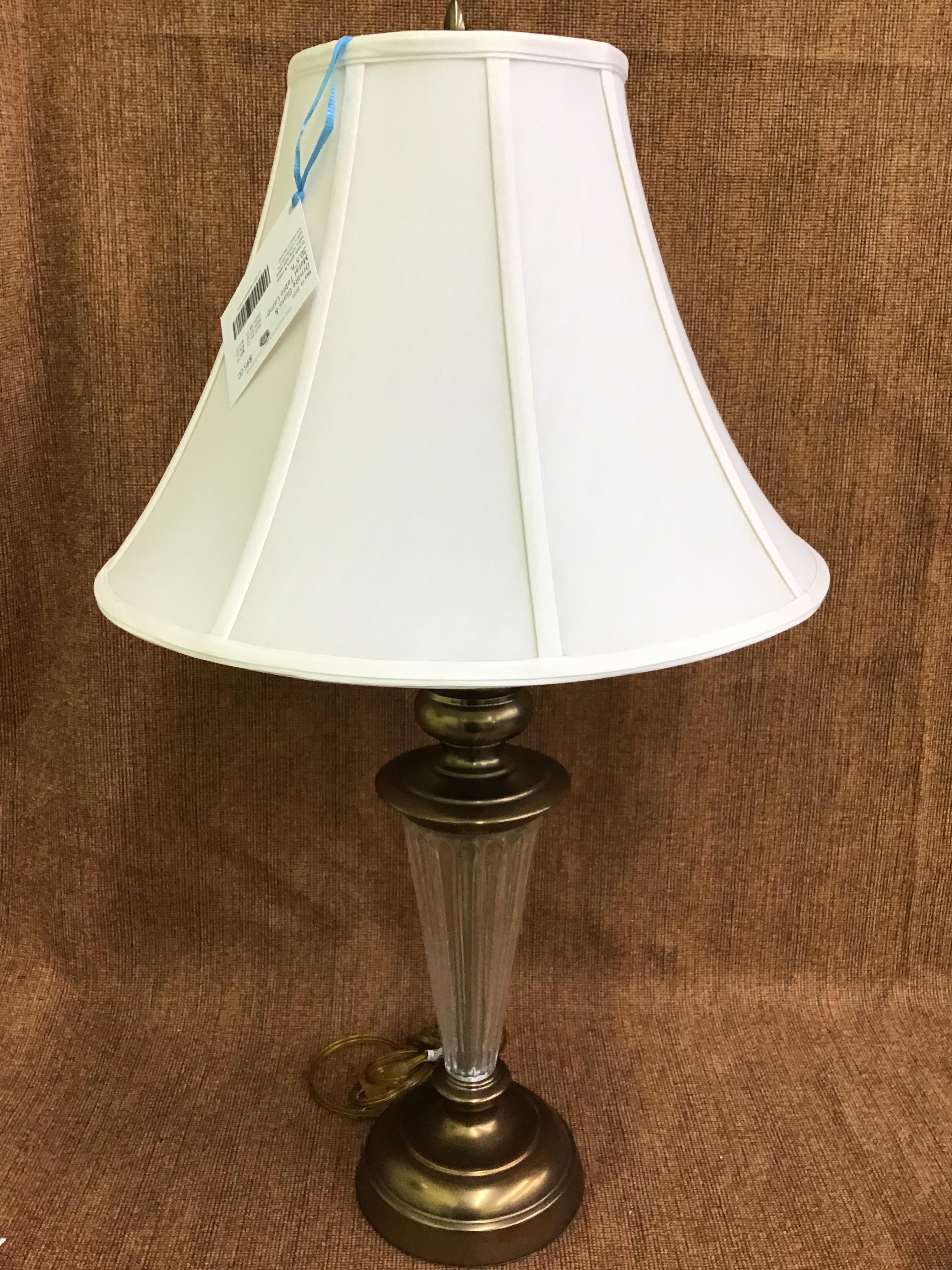 Ornate Glass & Metal Table Lamp- 30.5″h