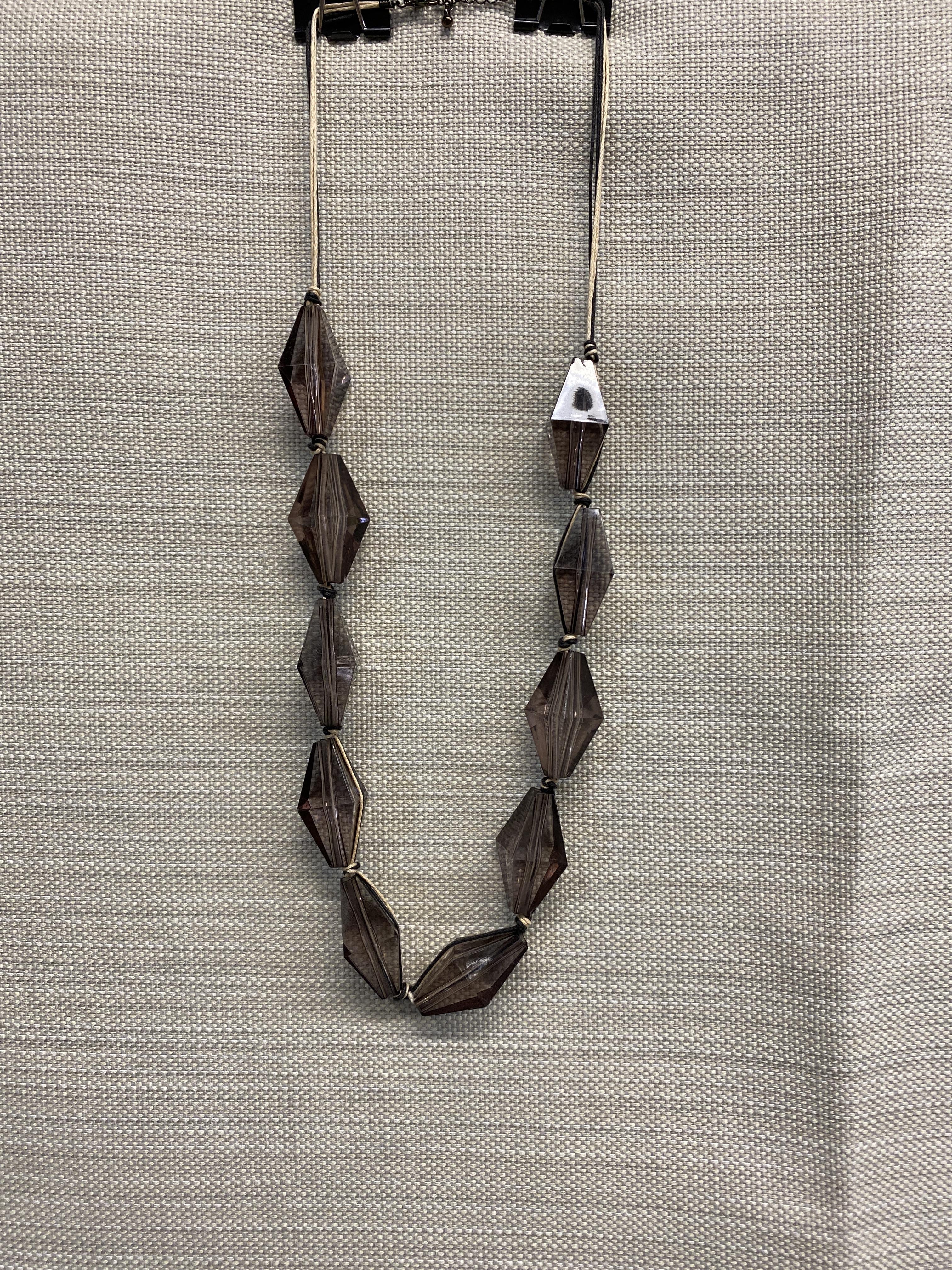 Chunky Bead Necklace – Purple