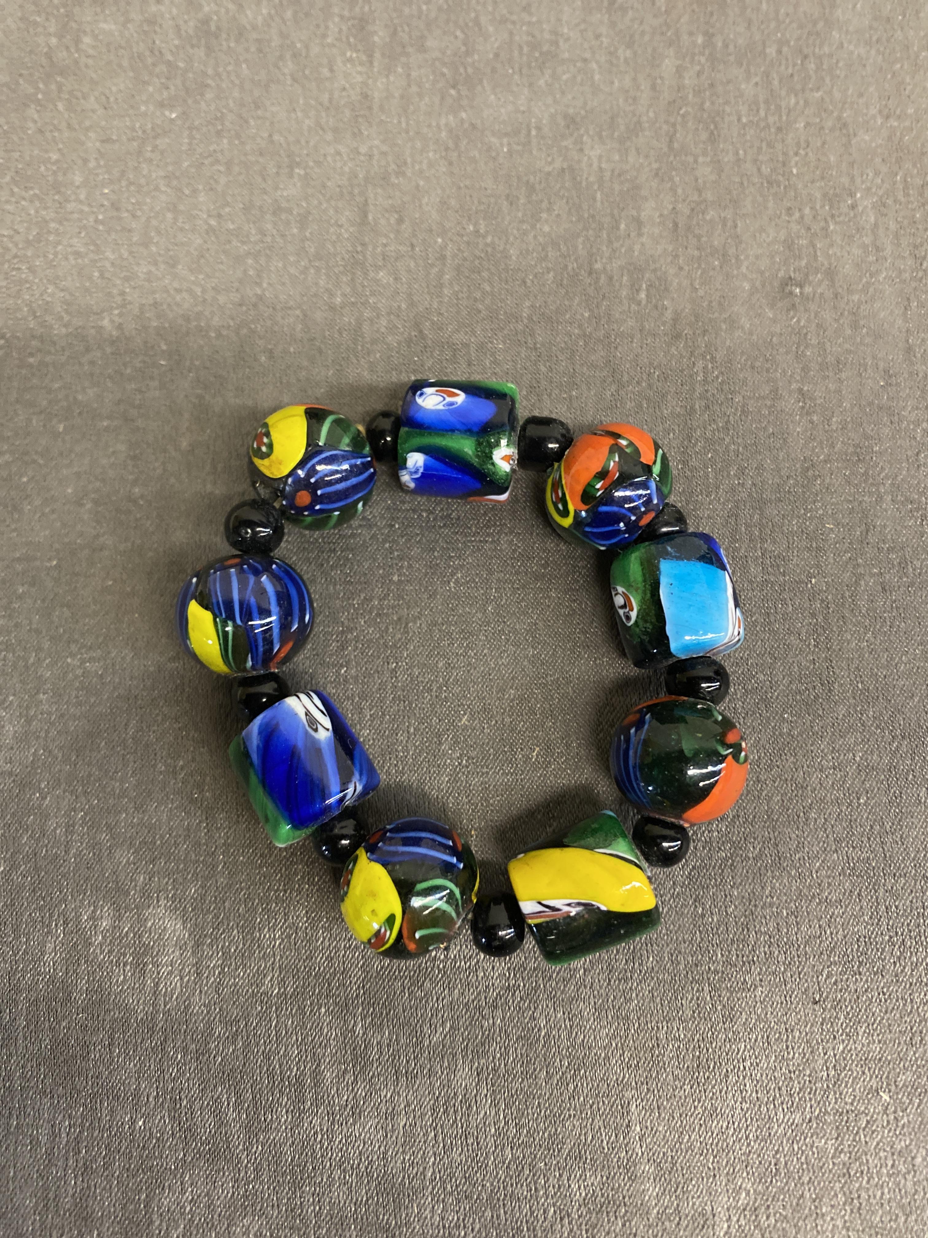 Stretch Bracelet – Lampwork Beads